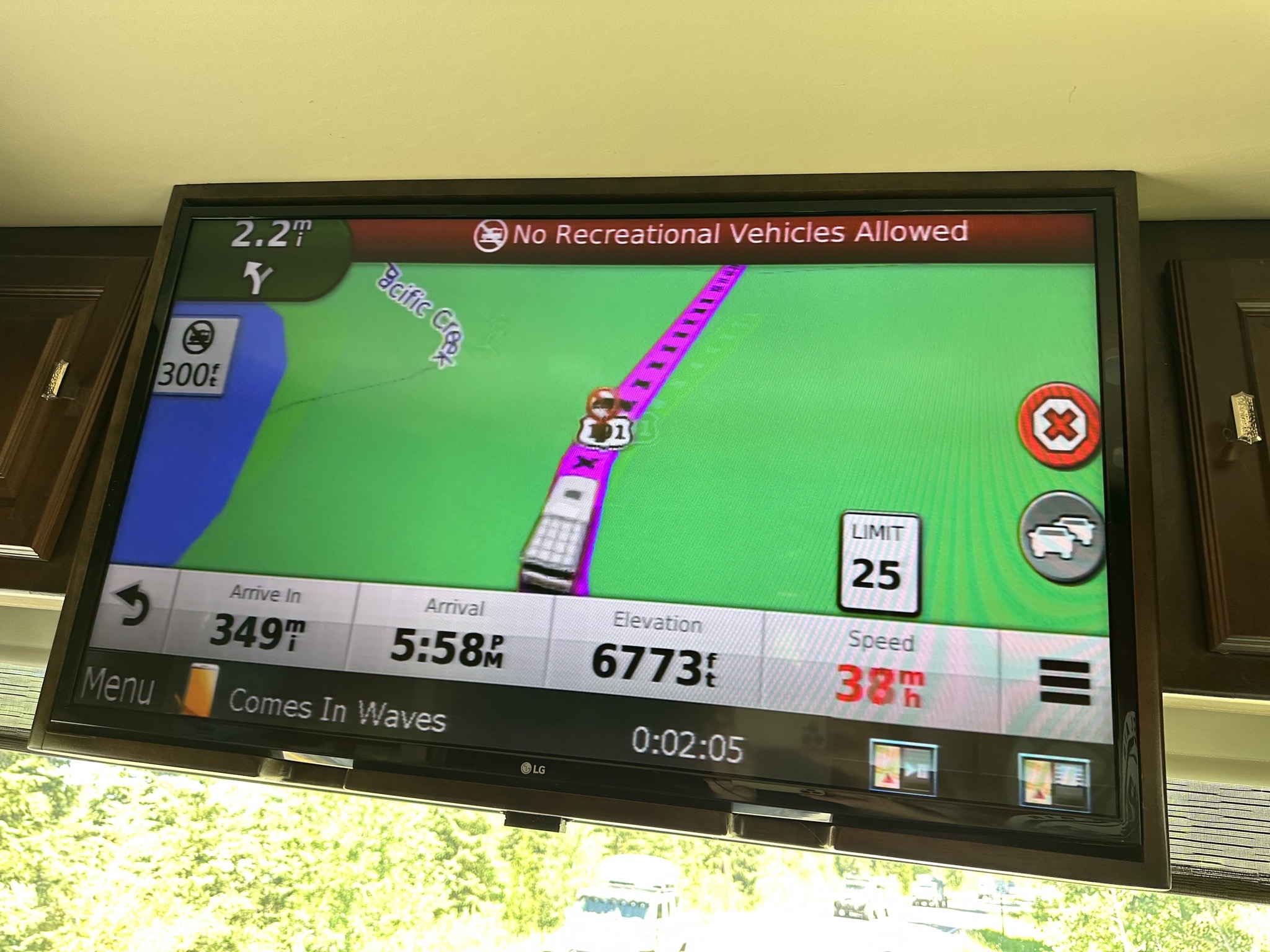 GPS claiming no RVs allowed