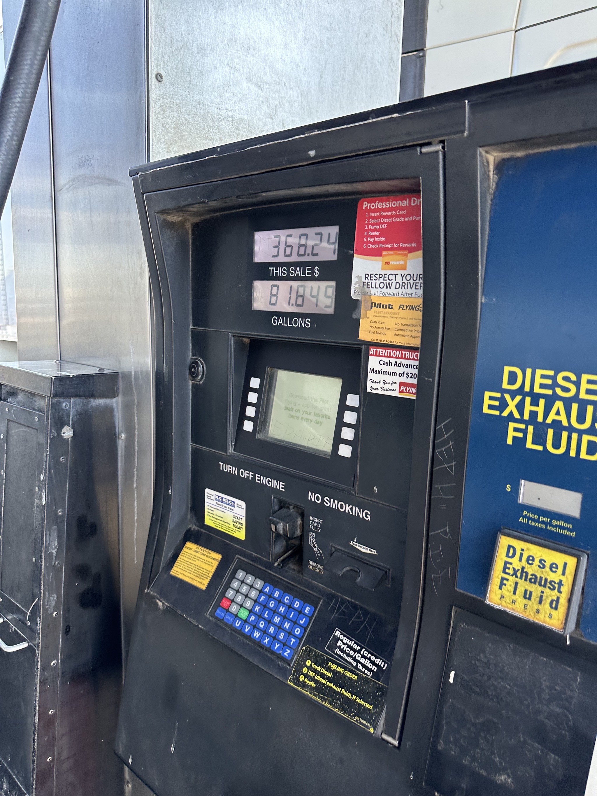 81 gallons of diesel