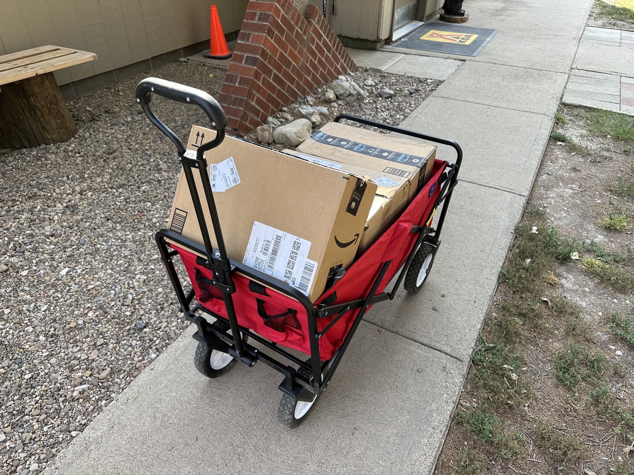 Cart full of packages