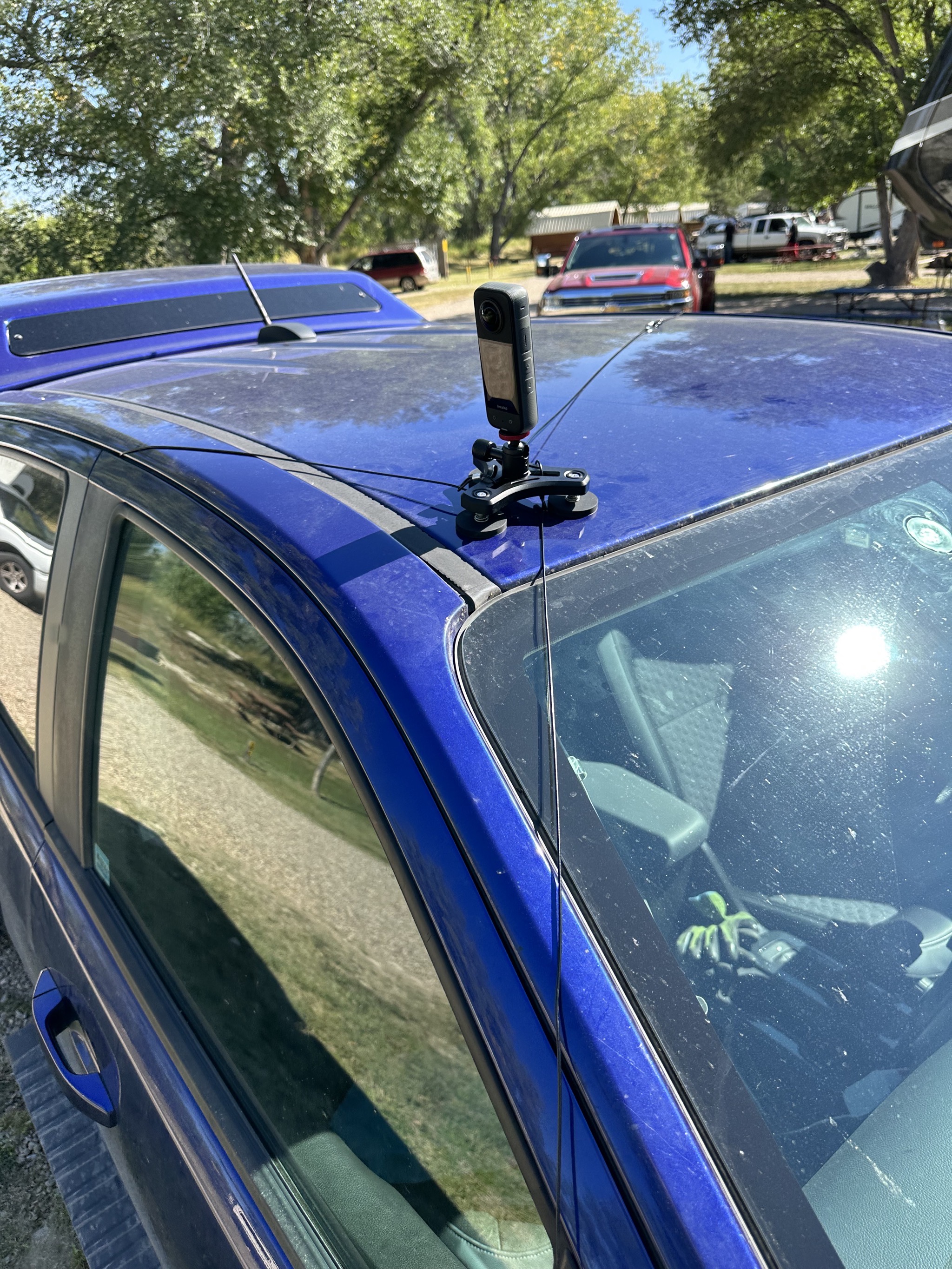 Camera mounted on truck