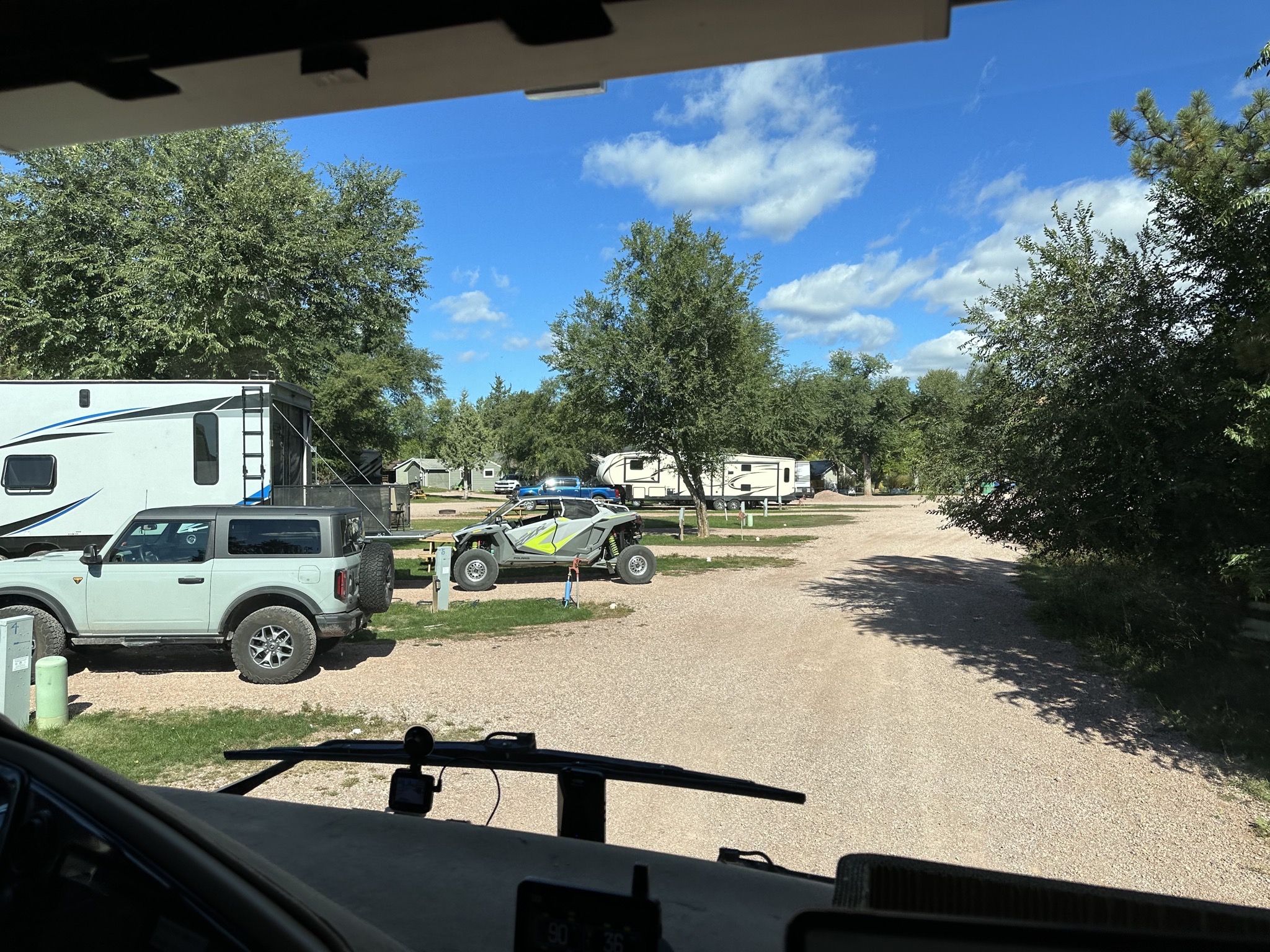 Leaving the campground