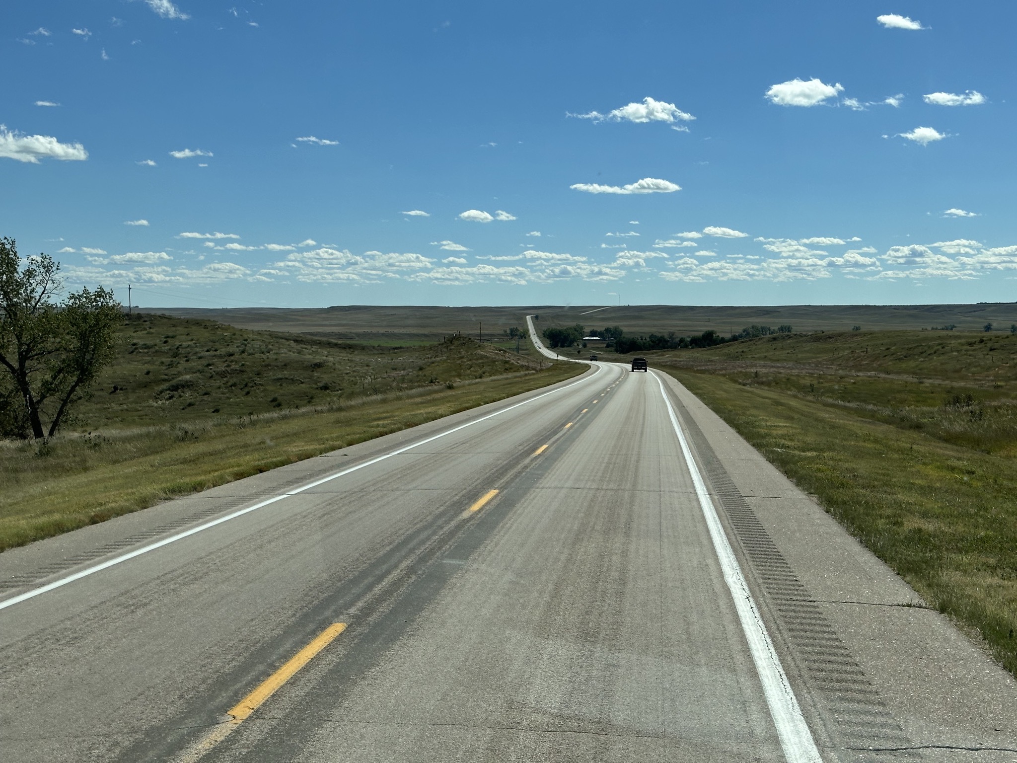 US-385 highway disappearing into the distance