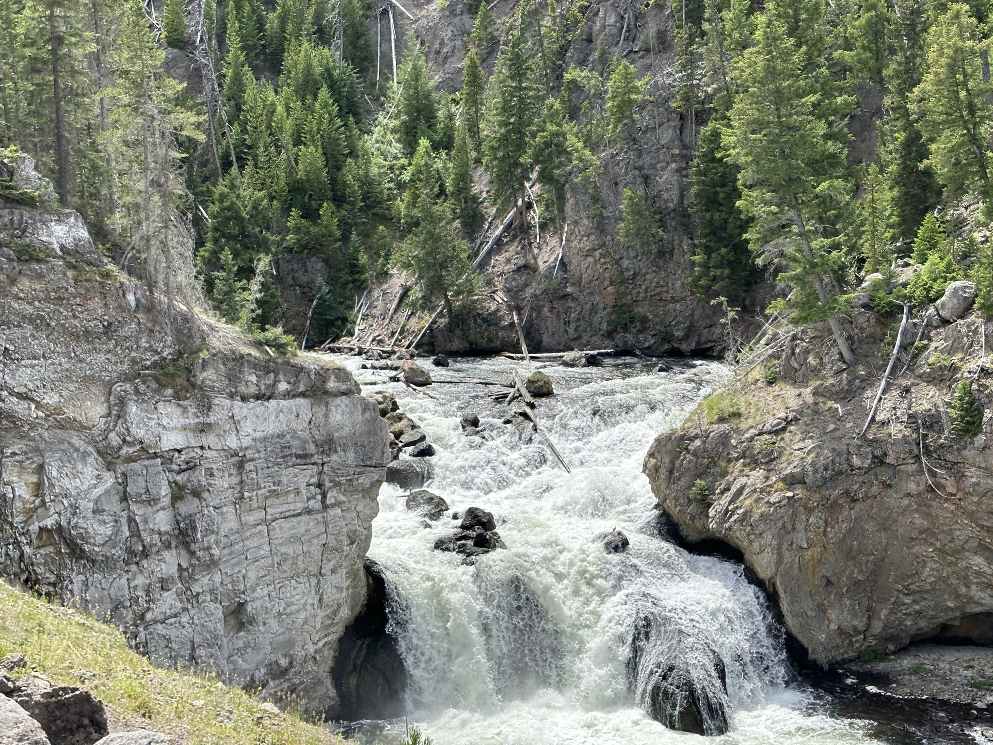 Firehole Canyon waterfall