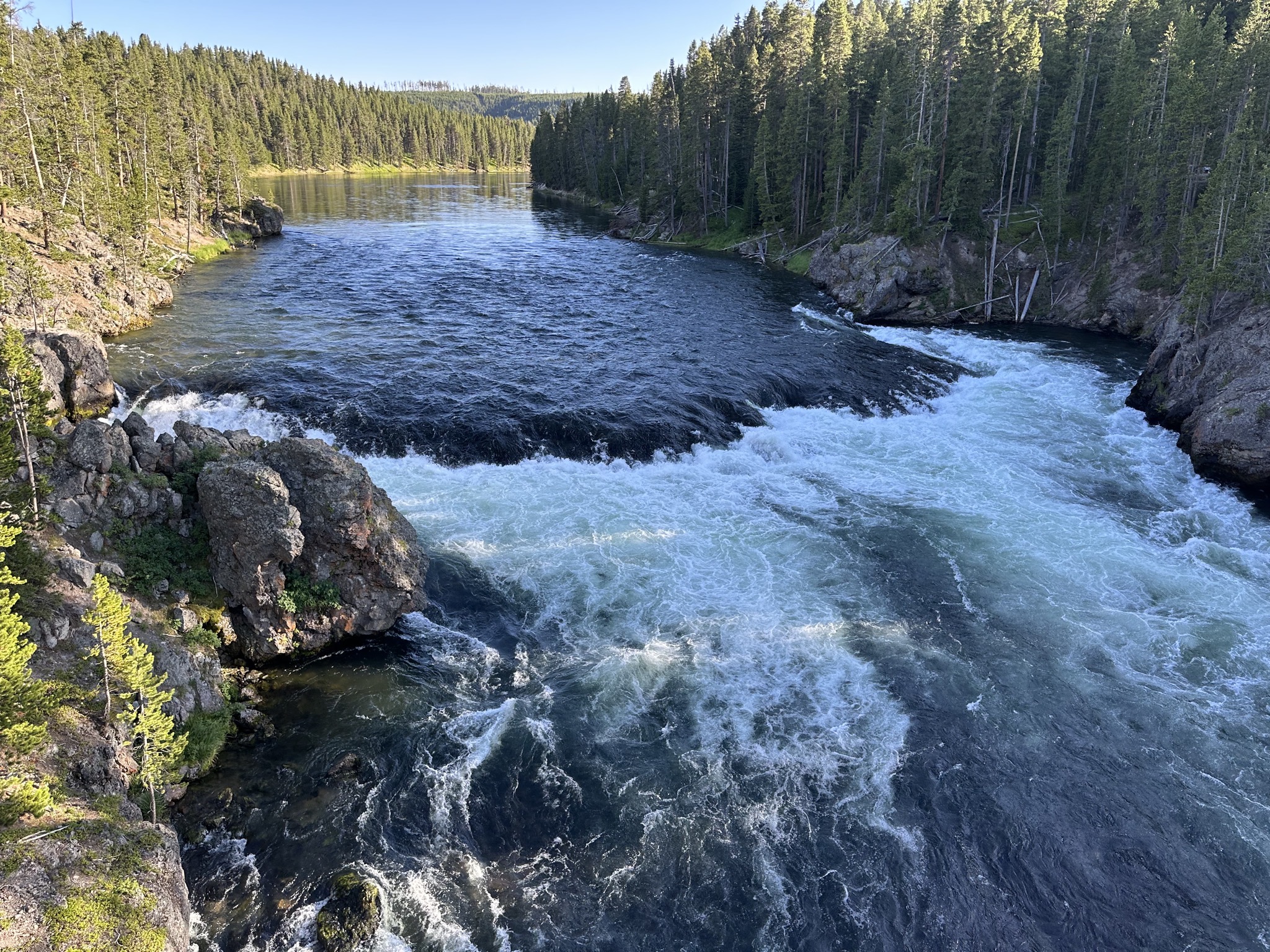 Chittenden Bridge view of Yellowstone River: