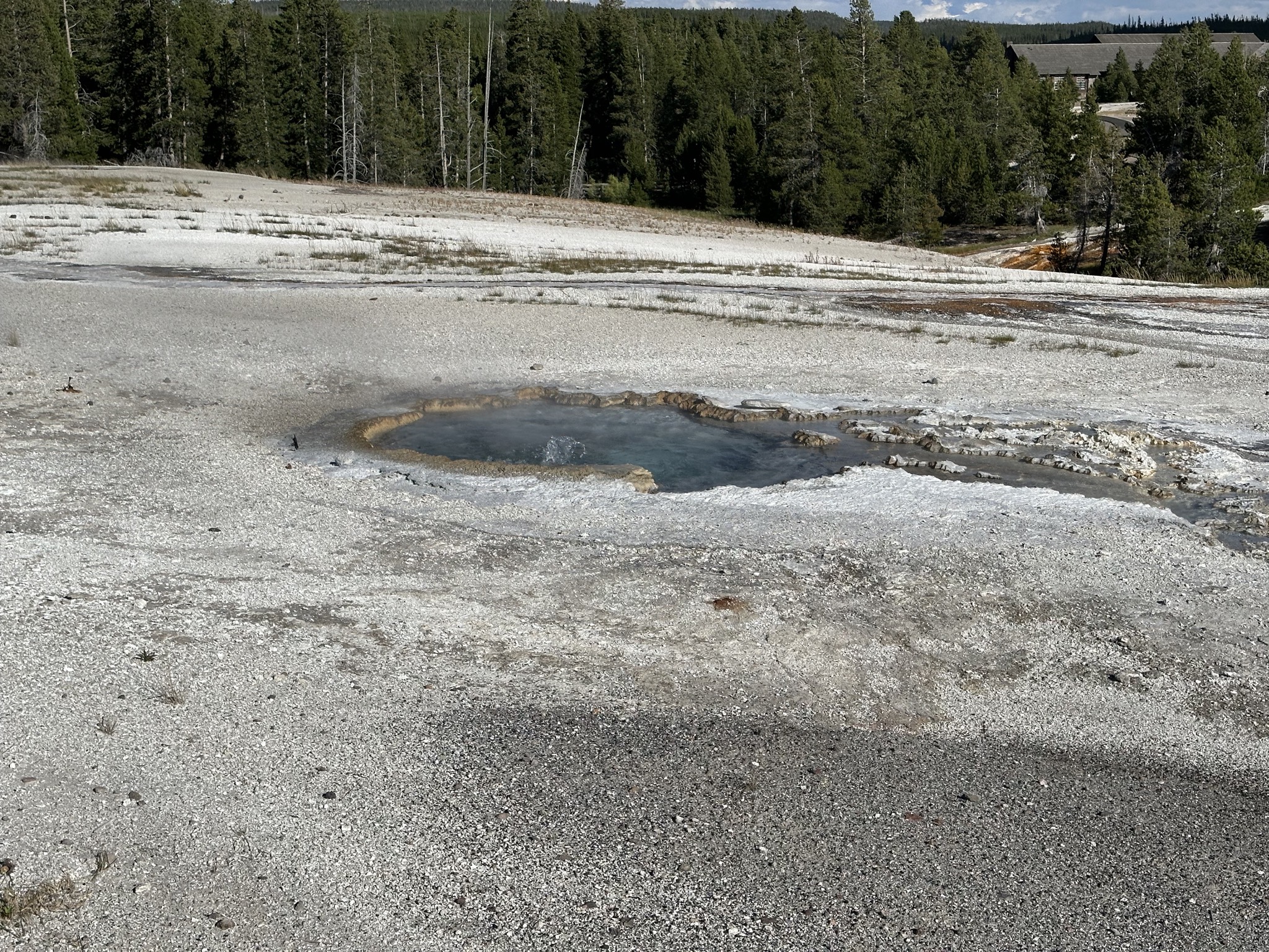 Old Faithful geyser basin
