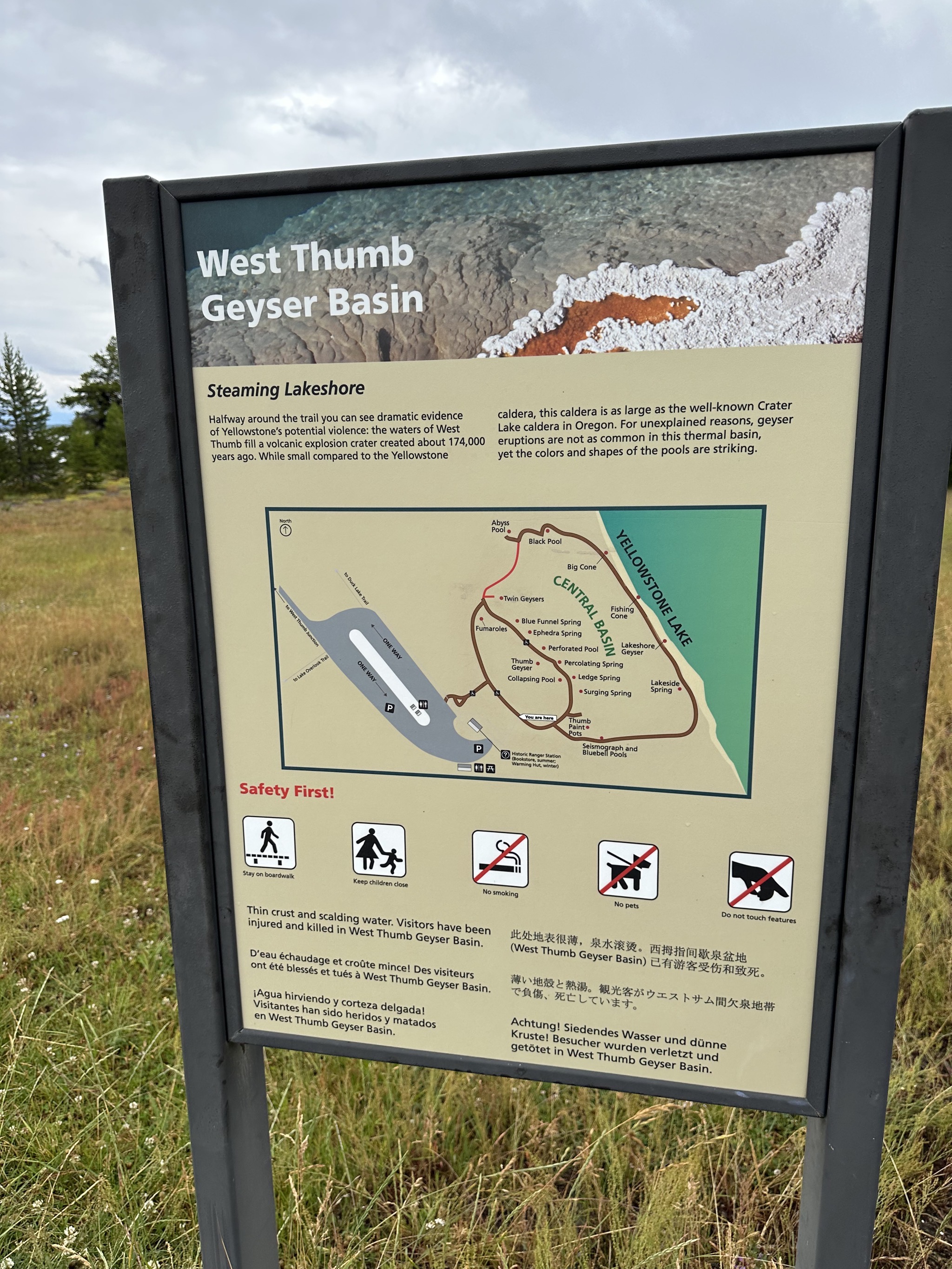 West Thumb Geyser Basin sign