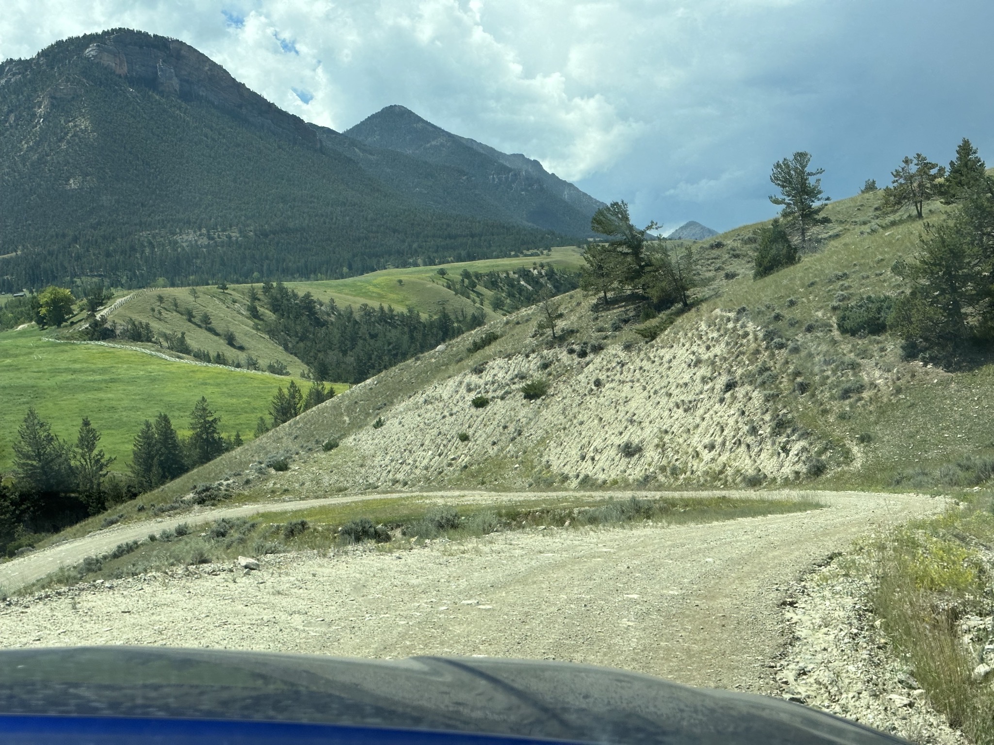 Switchback gravel road