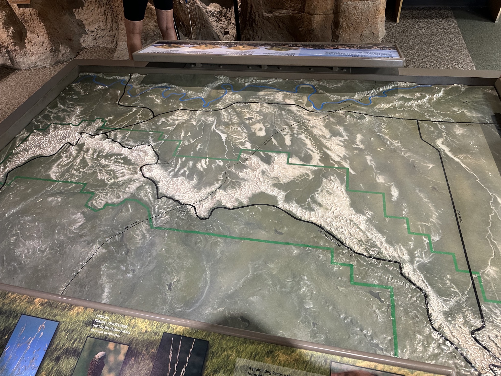 Relief map in visitor center