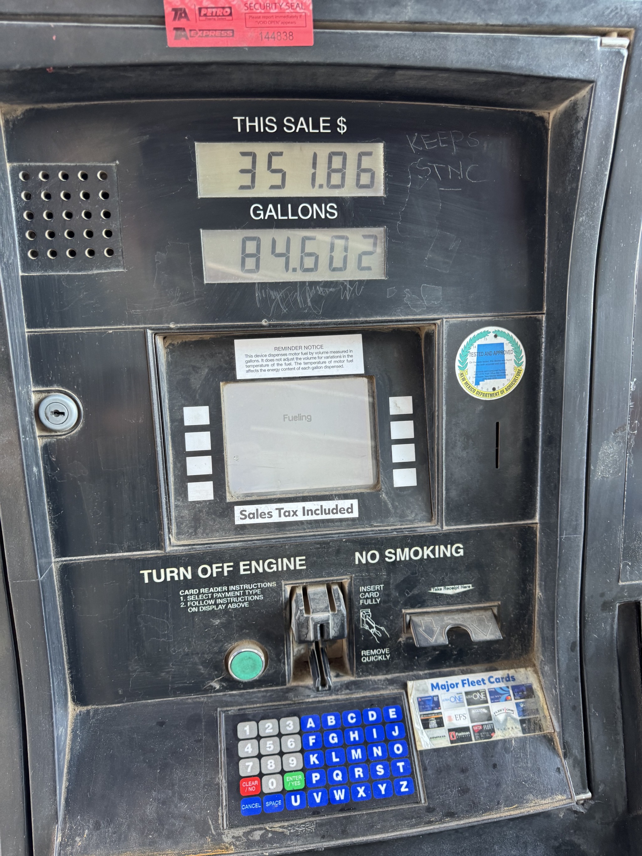 Fuel stop