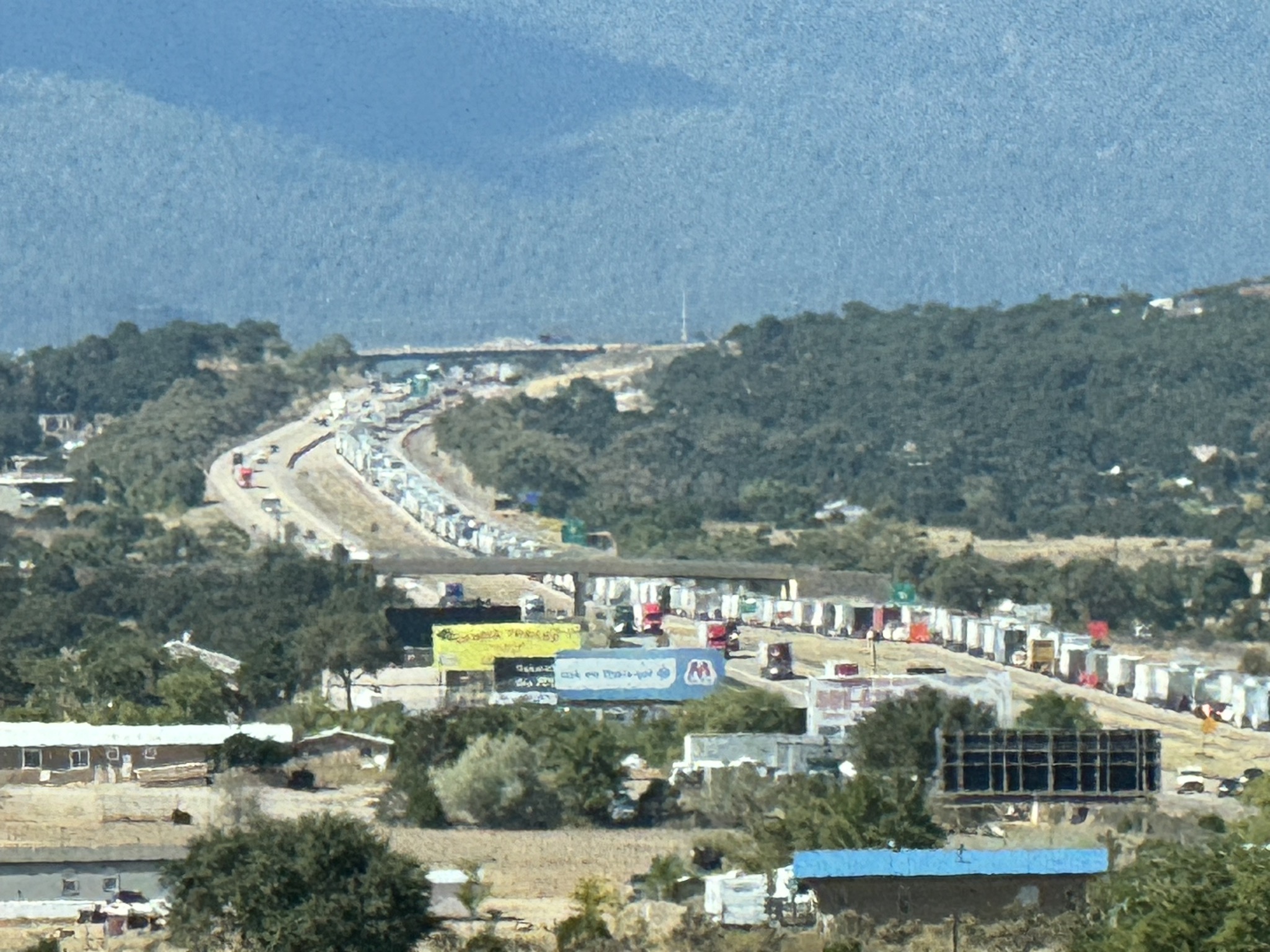 Stopped traffic on I-40