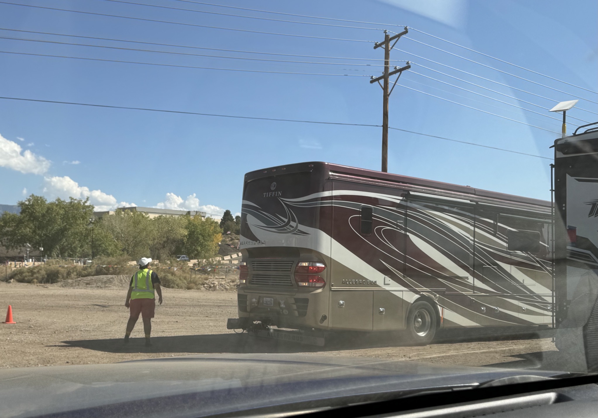 Parking coach in site