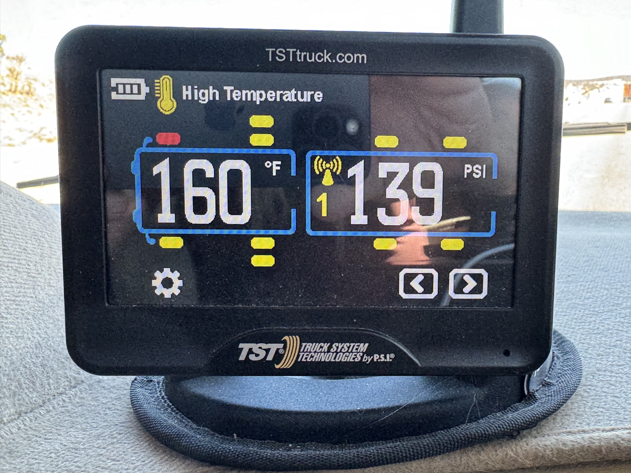 High temperature on TPMS