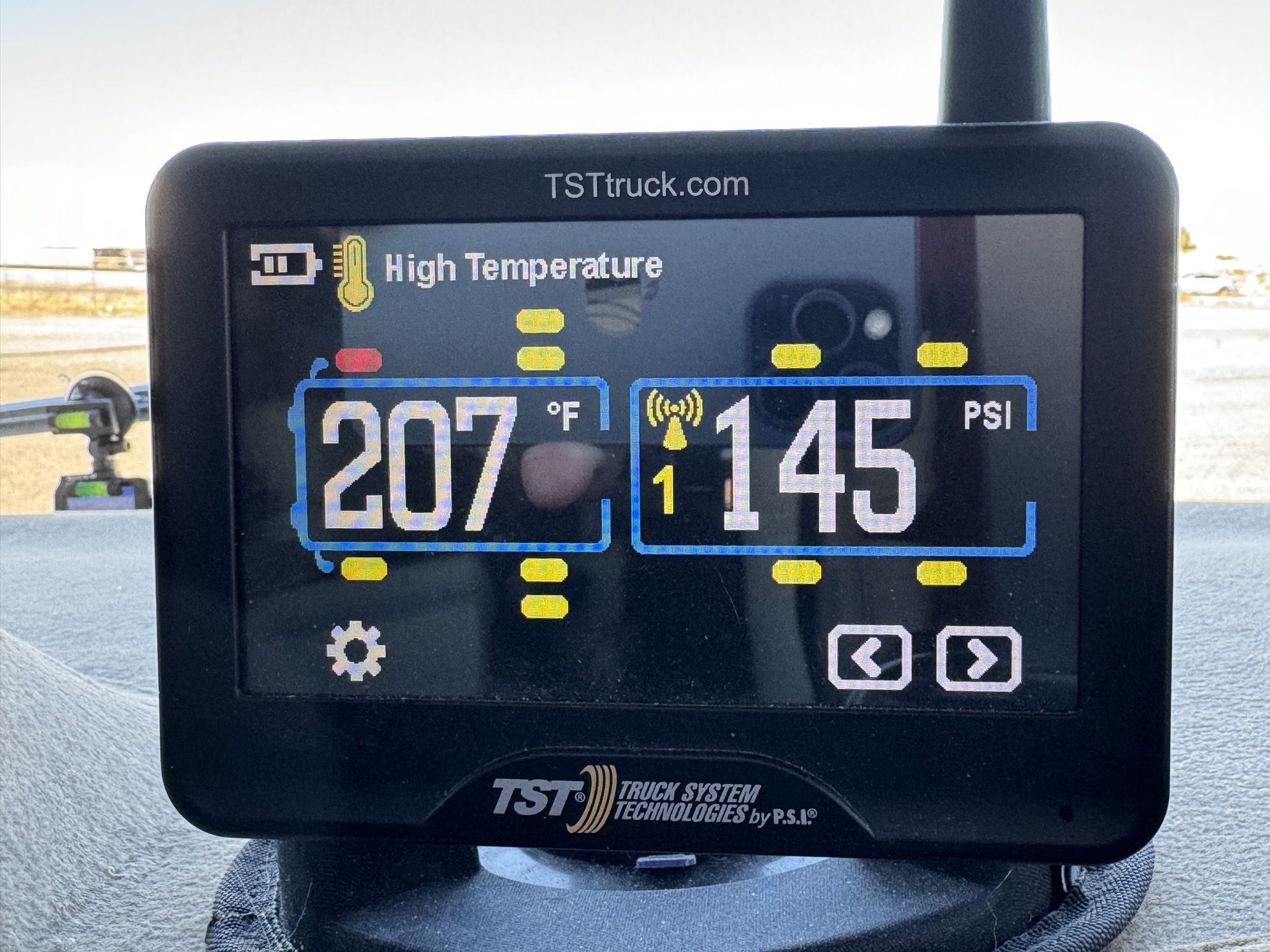 High temperature on TPMS