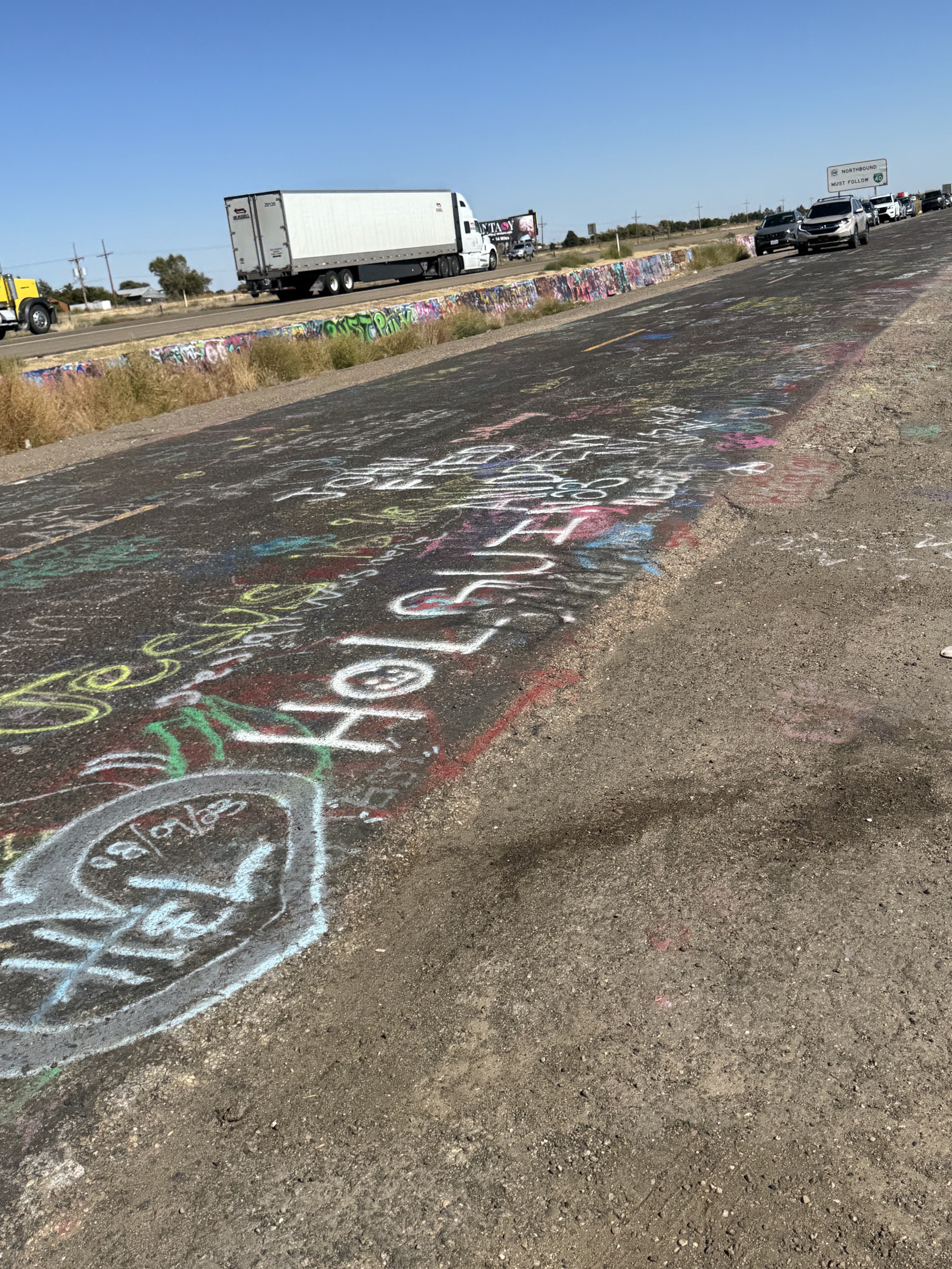 Graffiti on the road