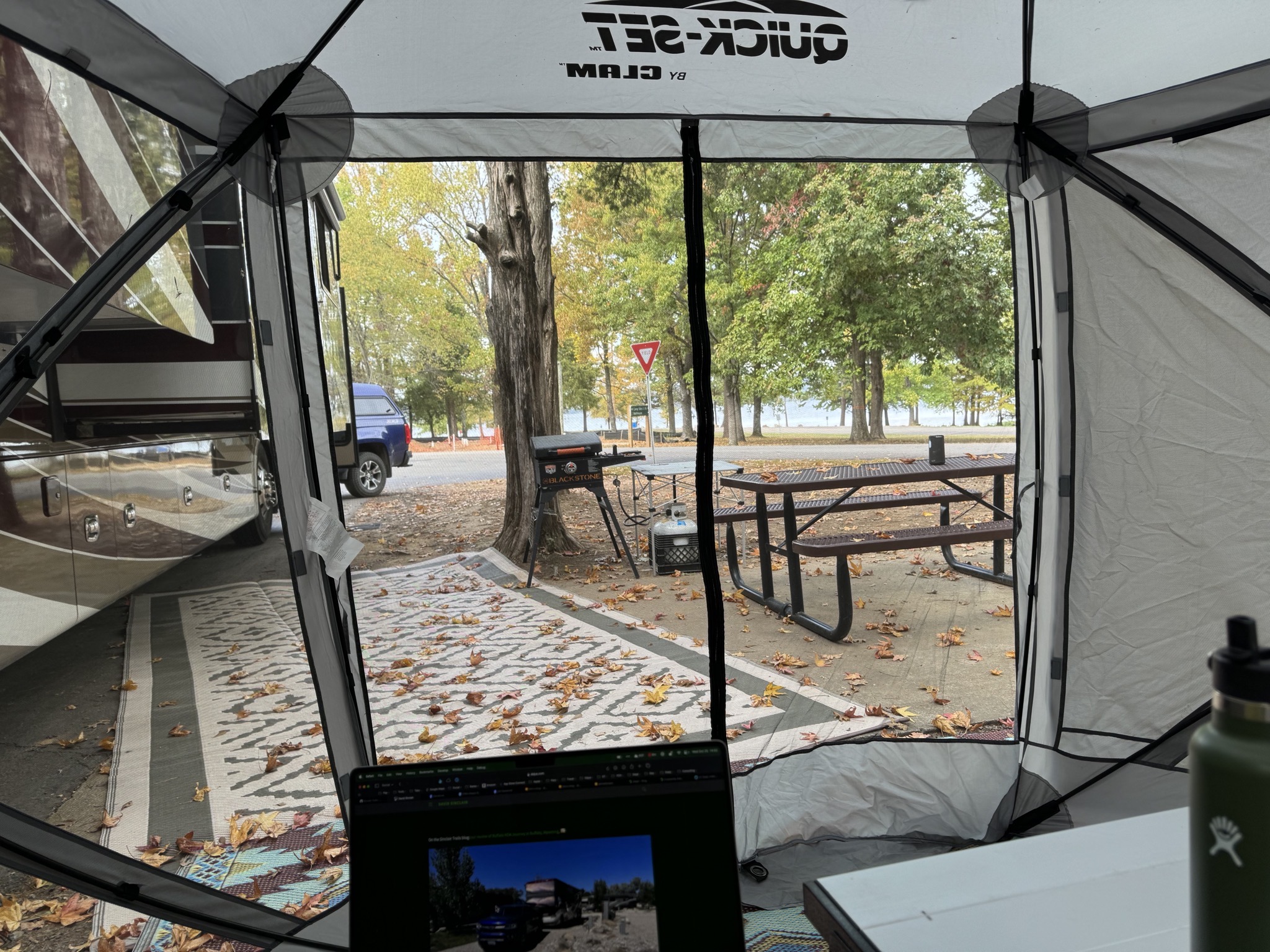 View from inside canopy