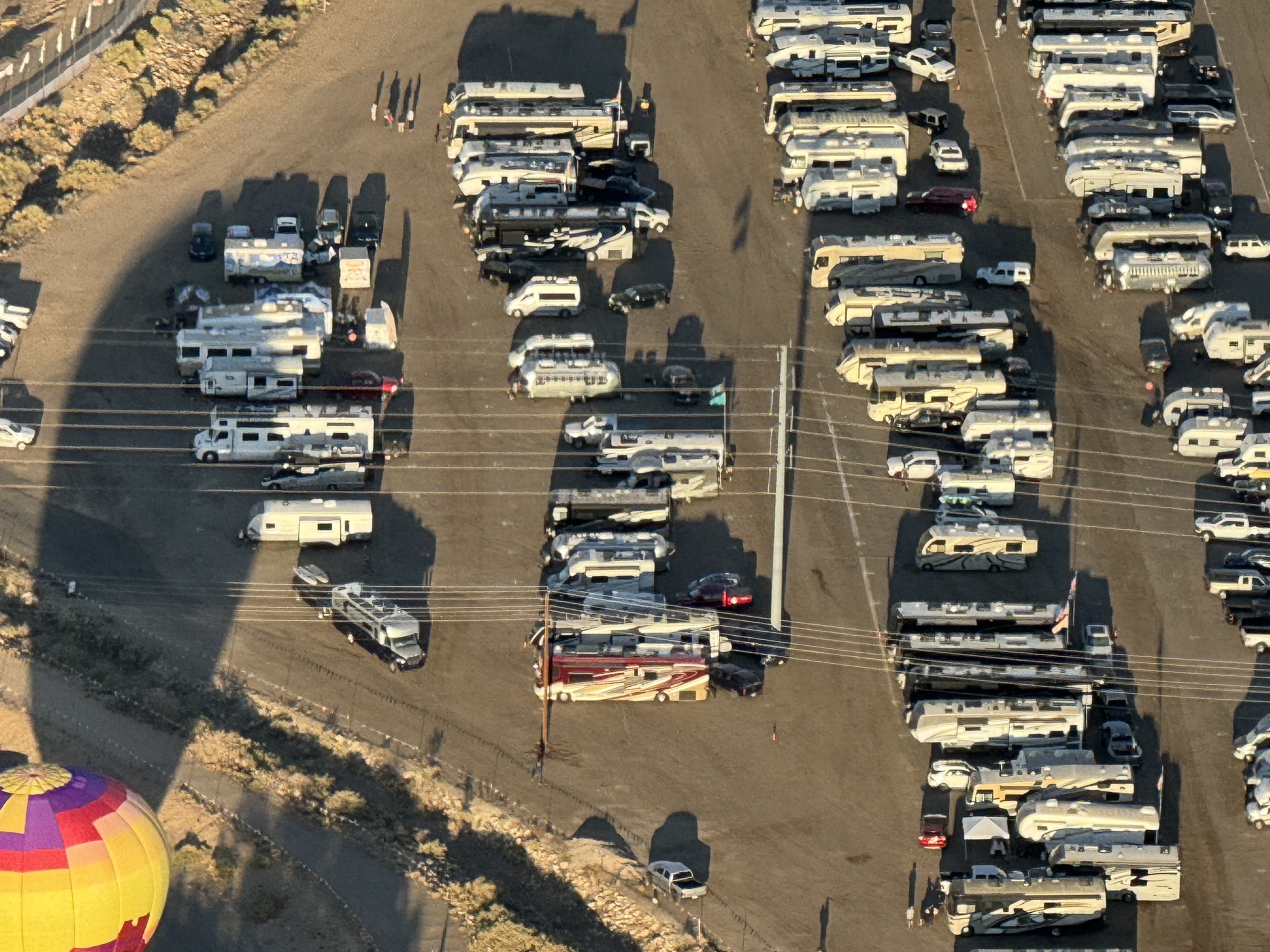 Aerial view of VIP North RV lot