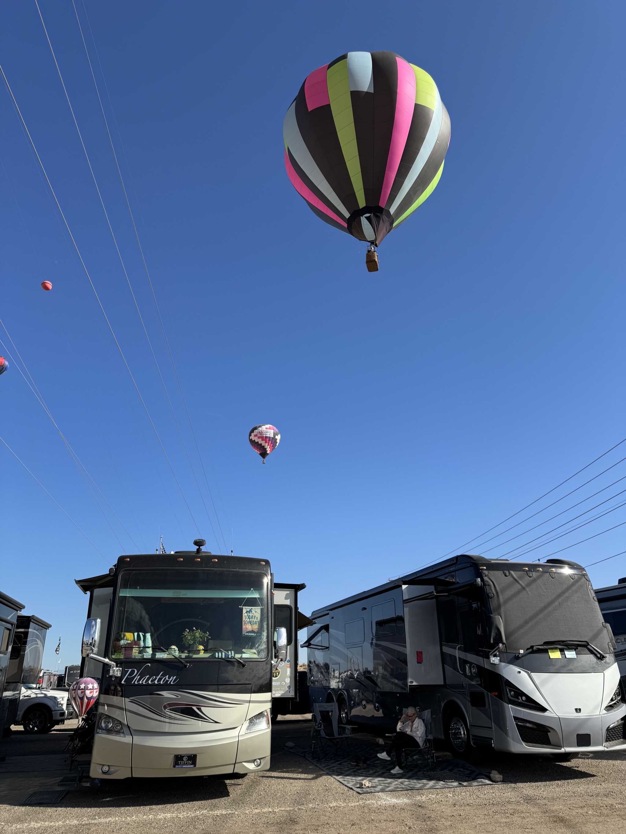 Balloons over RV lot
