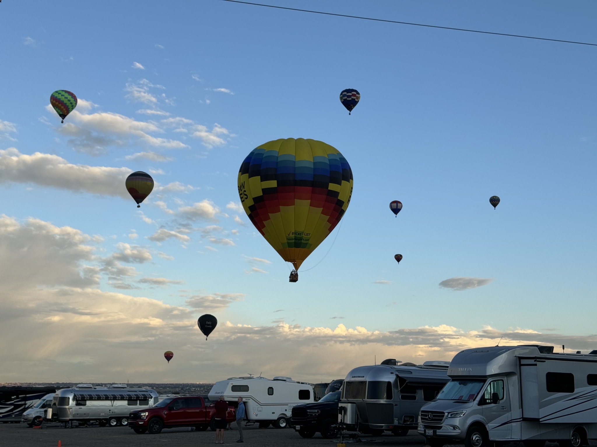 Balloons over RV lot