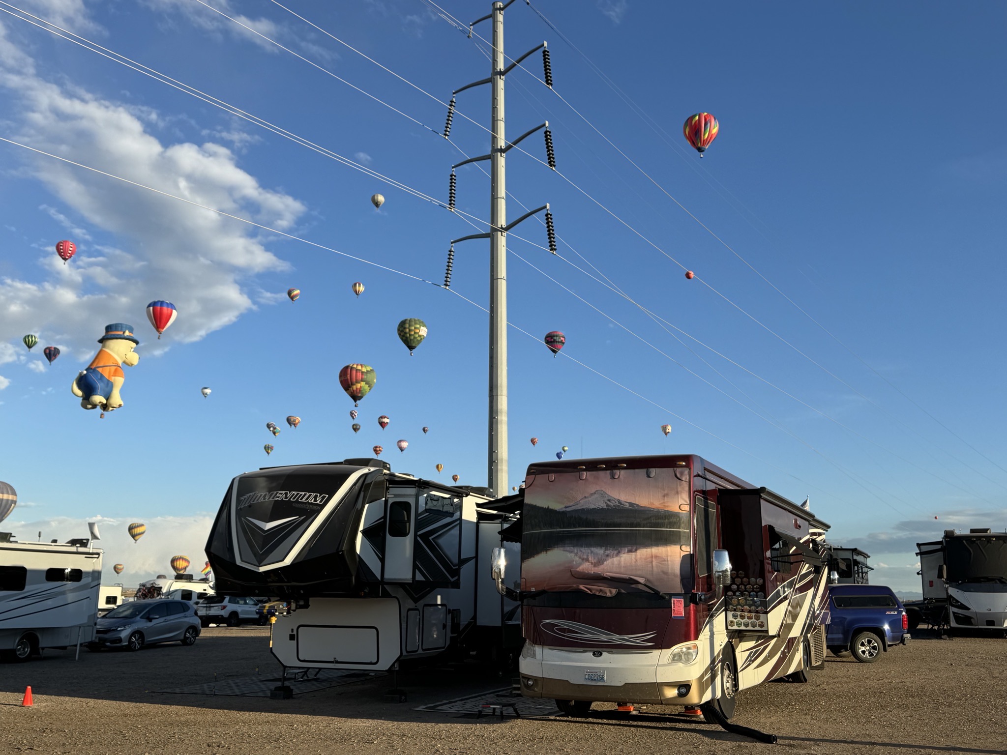 Balloons over RV lot