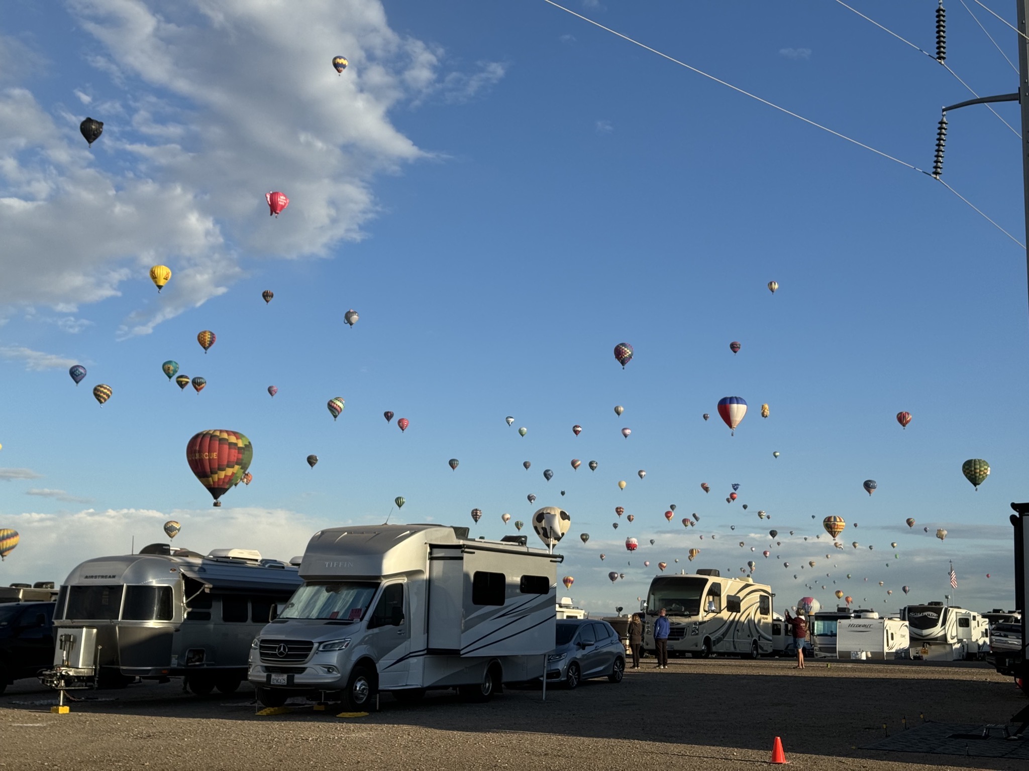 Balloons over RV lot