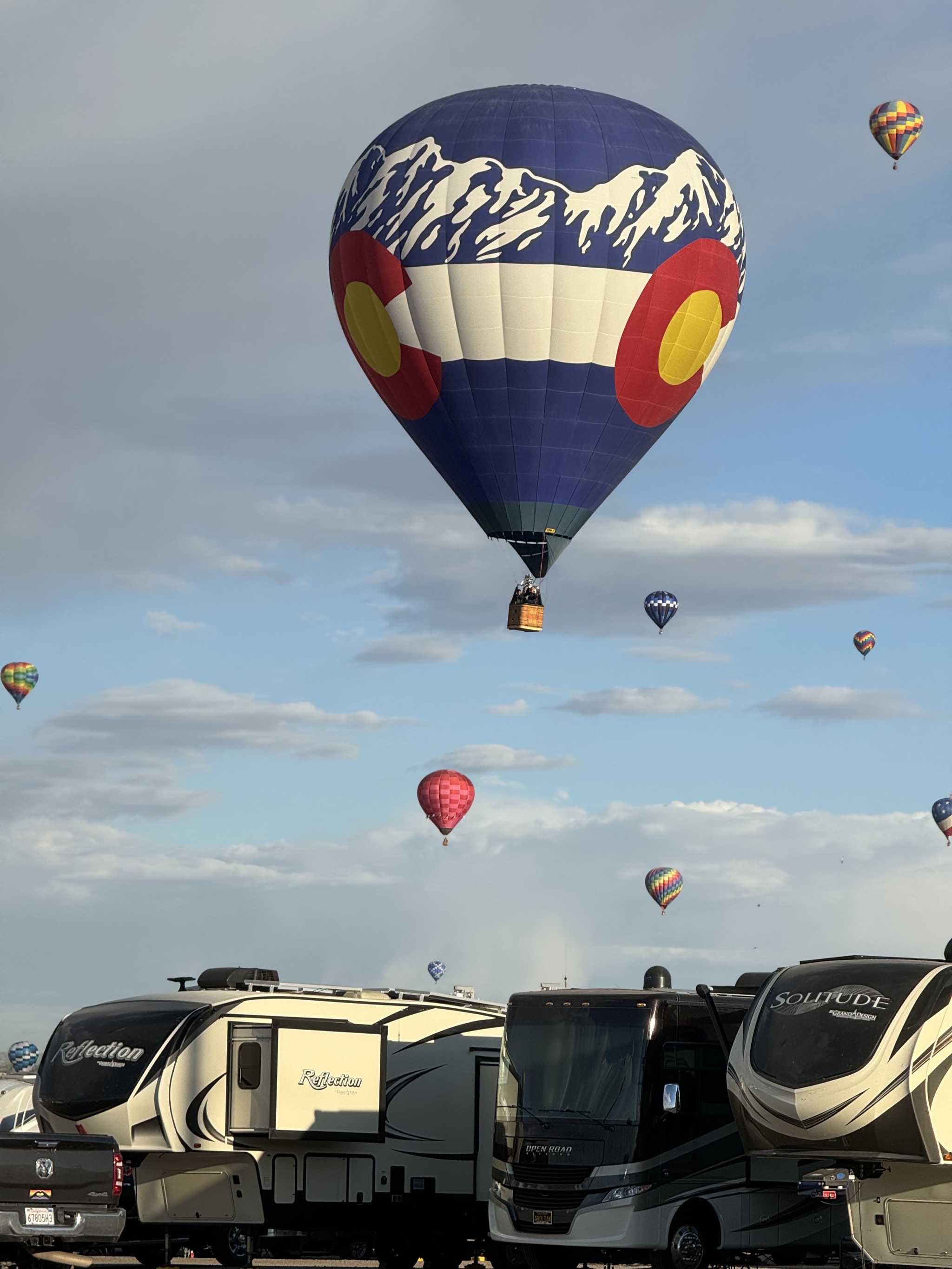 Balloons over RV lot