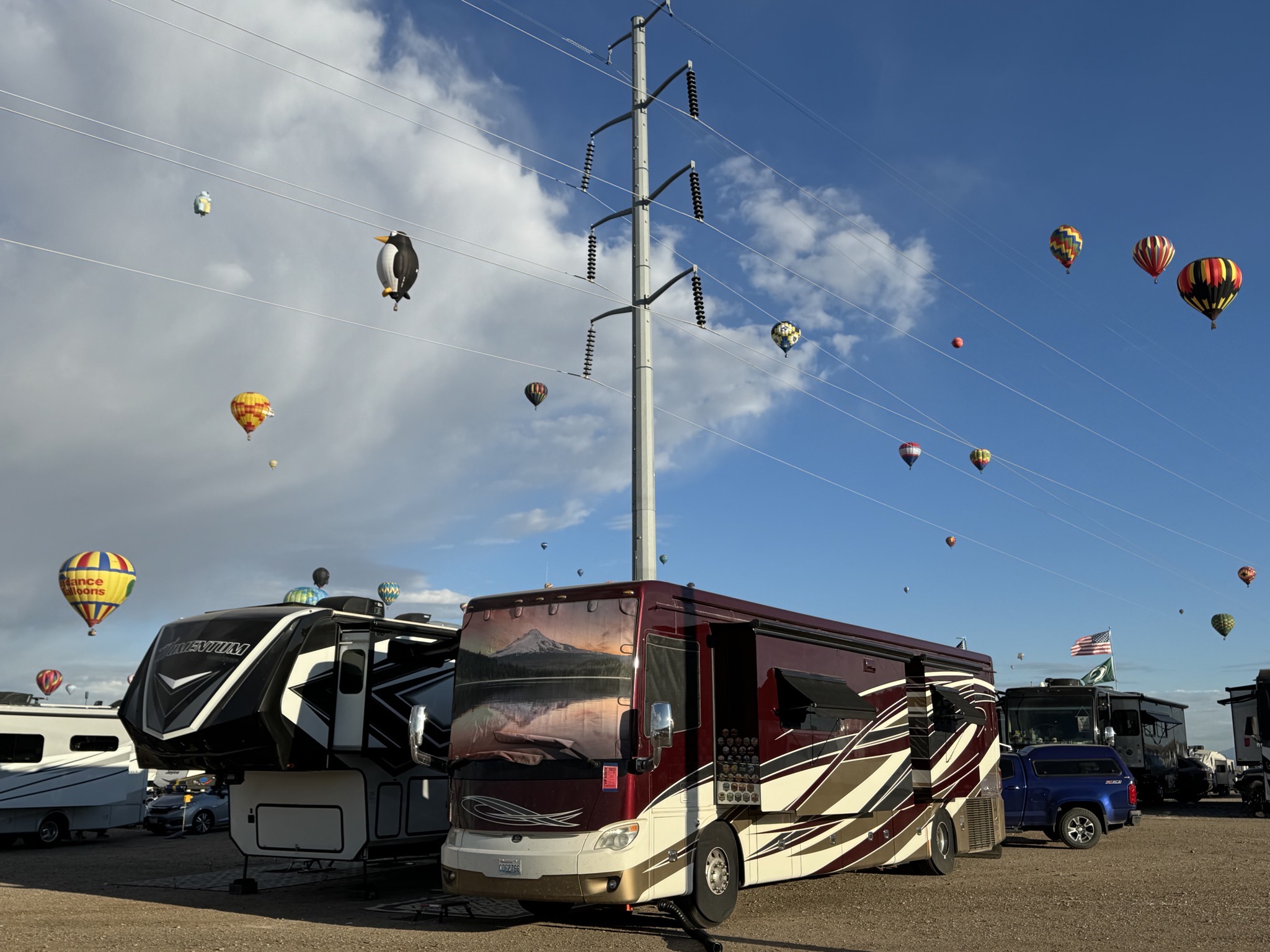 Balloons over RV lot