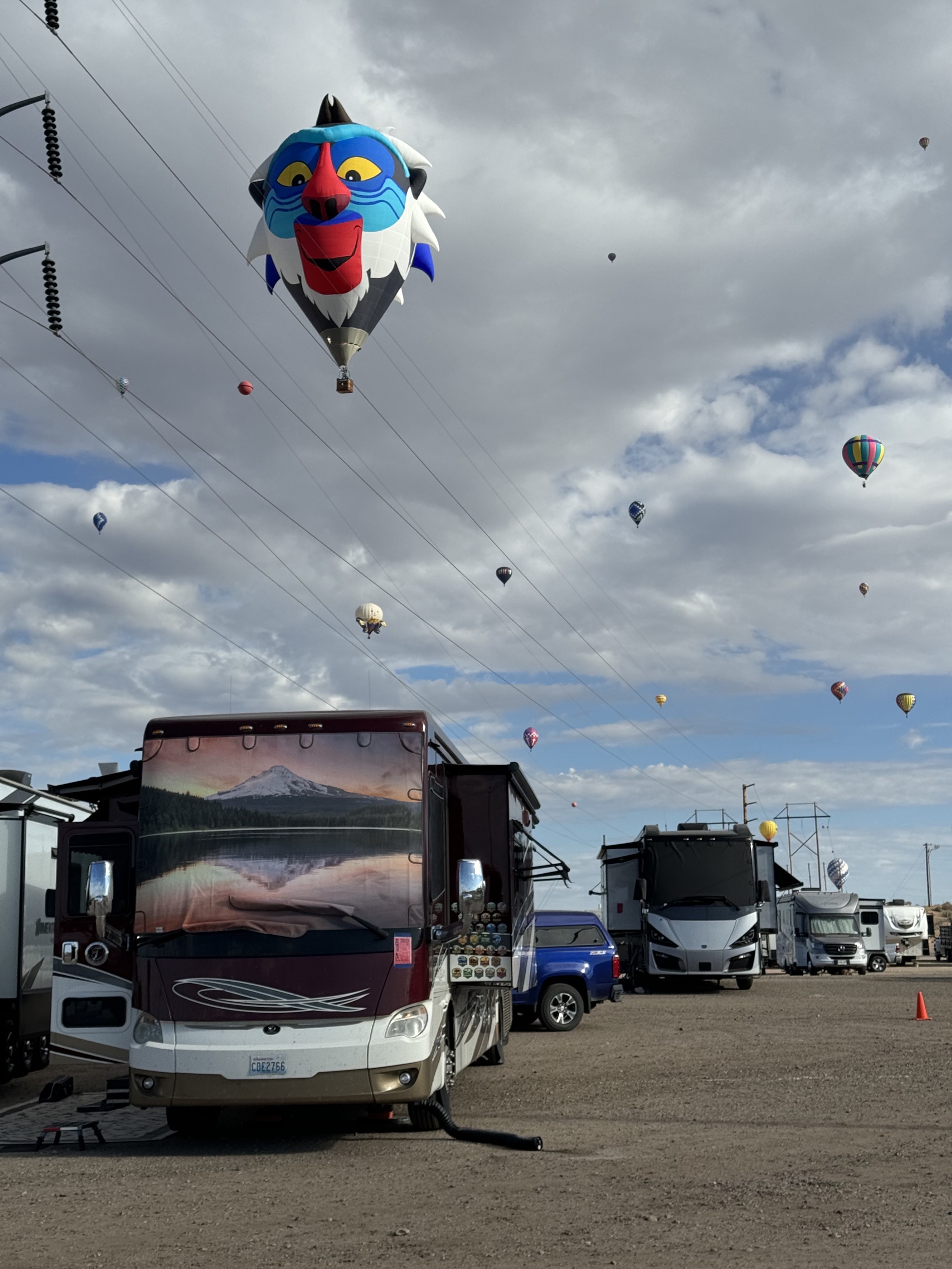 Balloons over RV lot