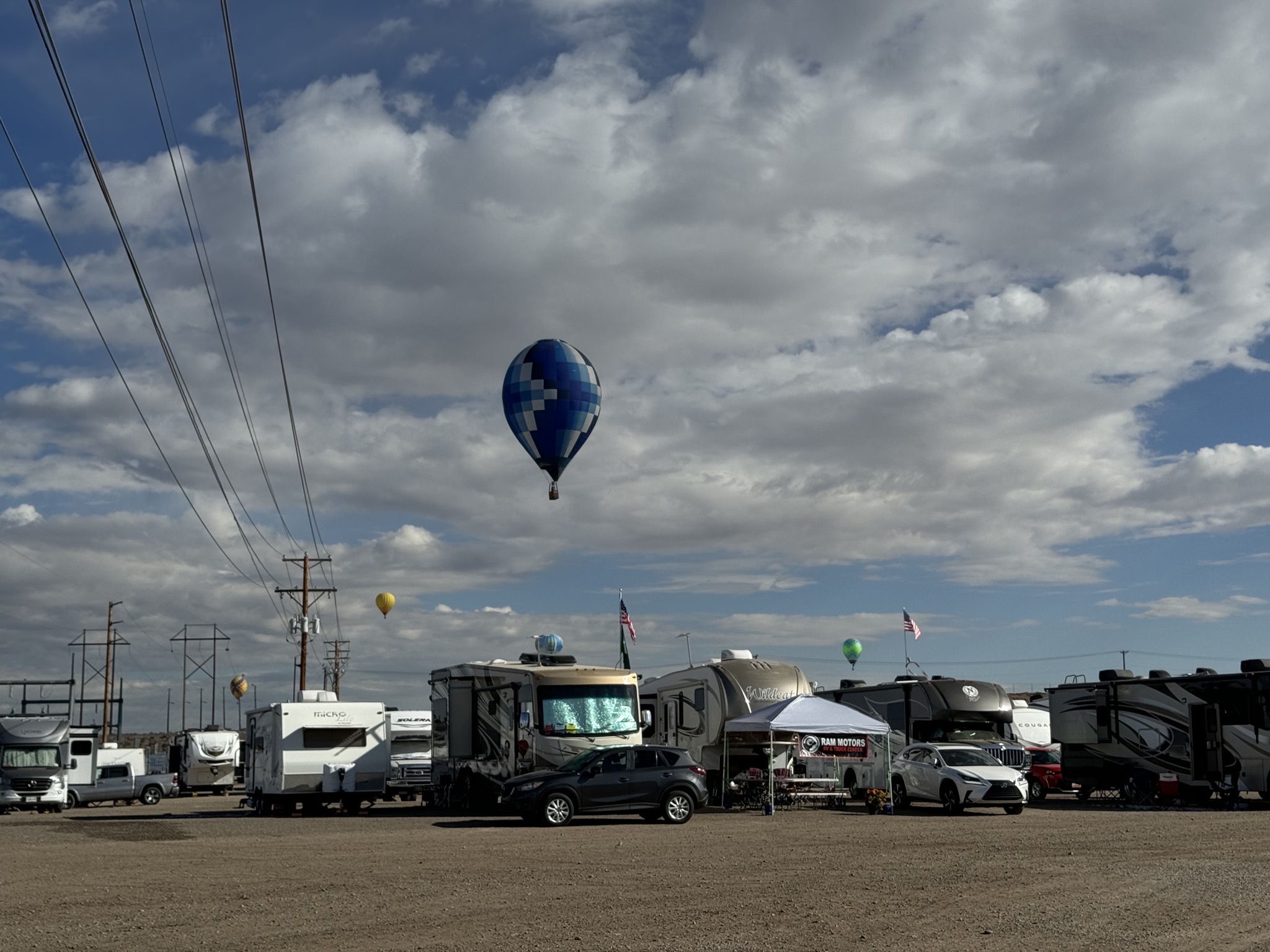 Balloons over RV lot