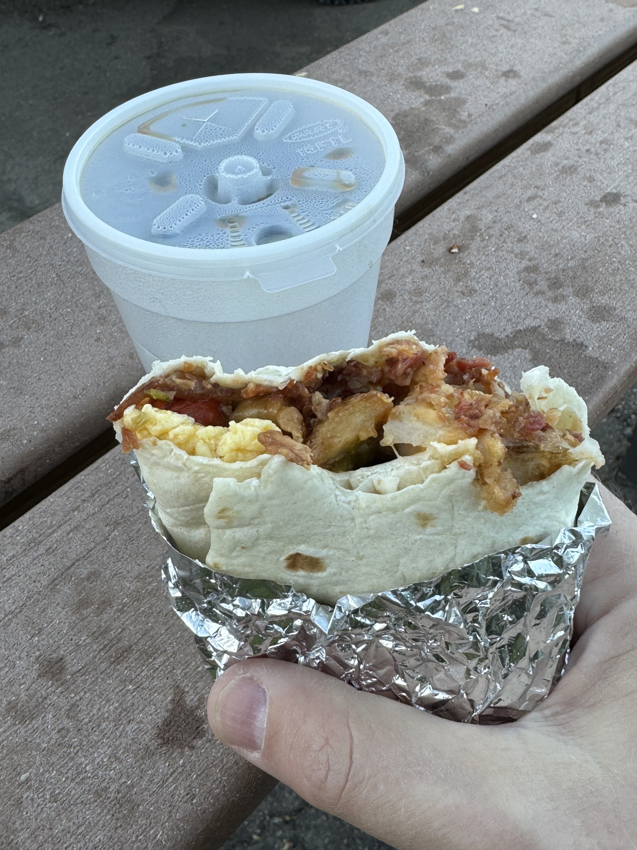 Bad coffee and decent burrito