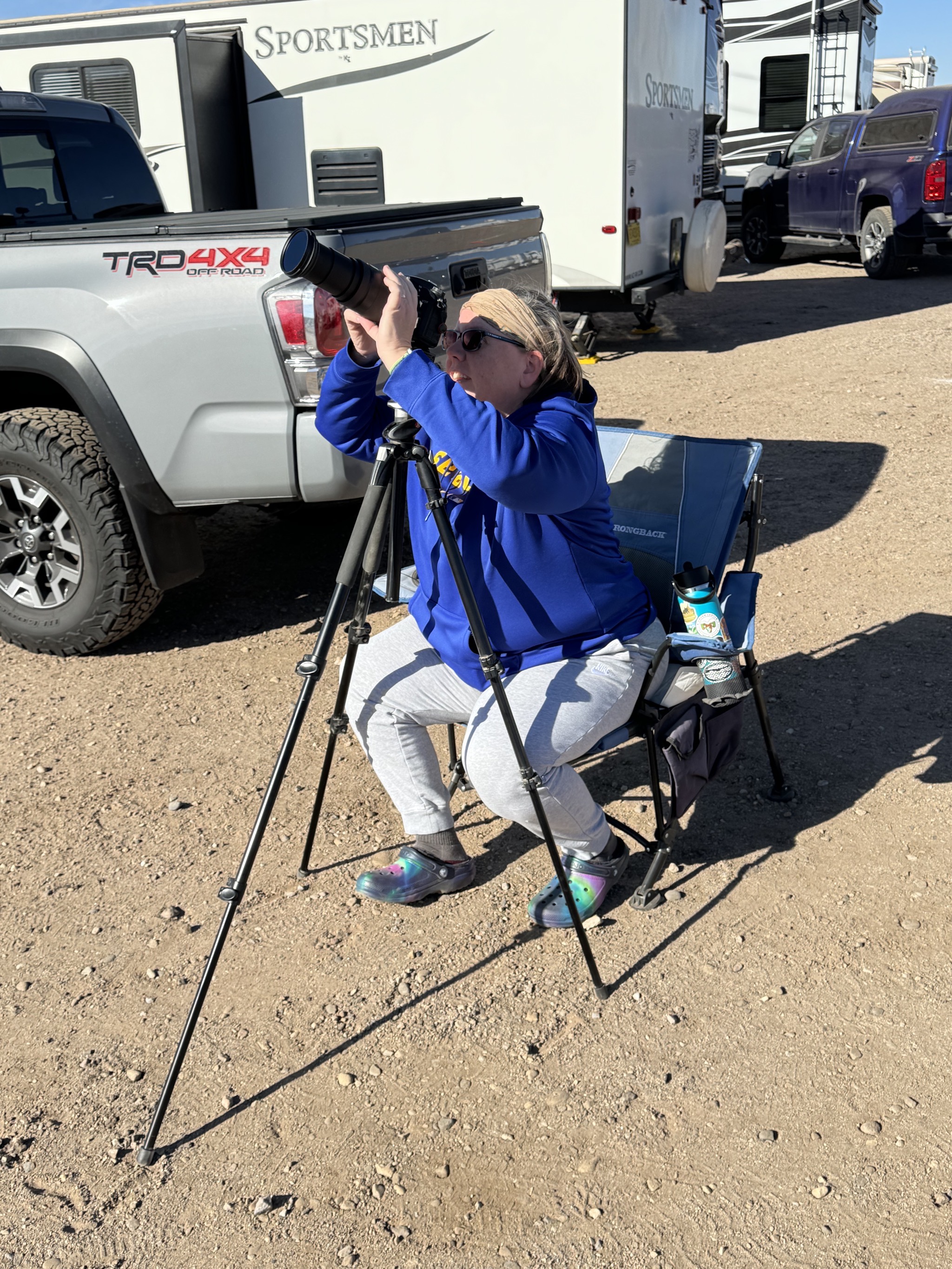 Jenn taking photos of the annular eclipse