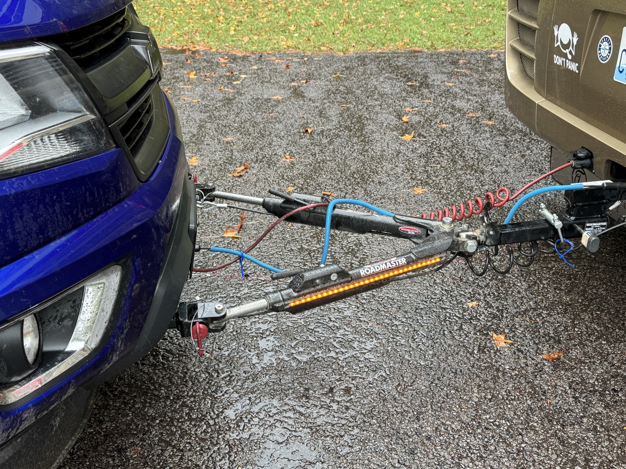 Tow bar with lights