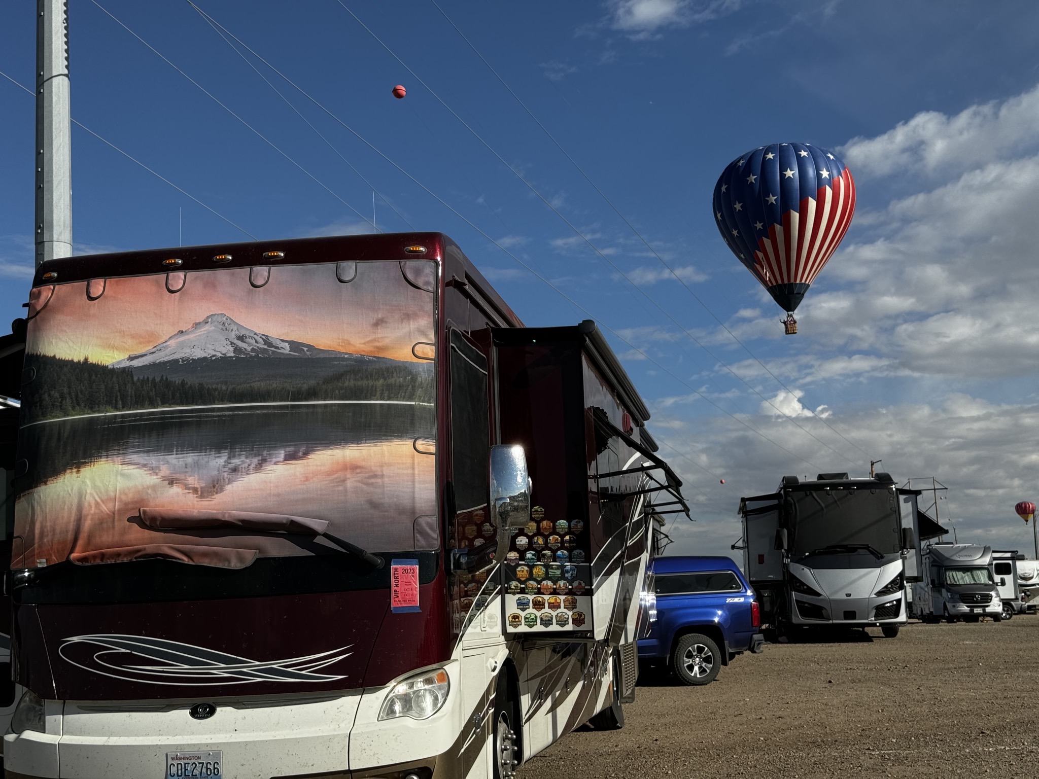 Balloons over RV lot
