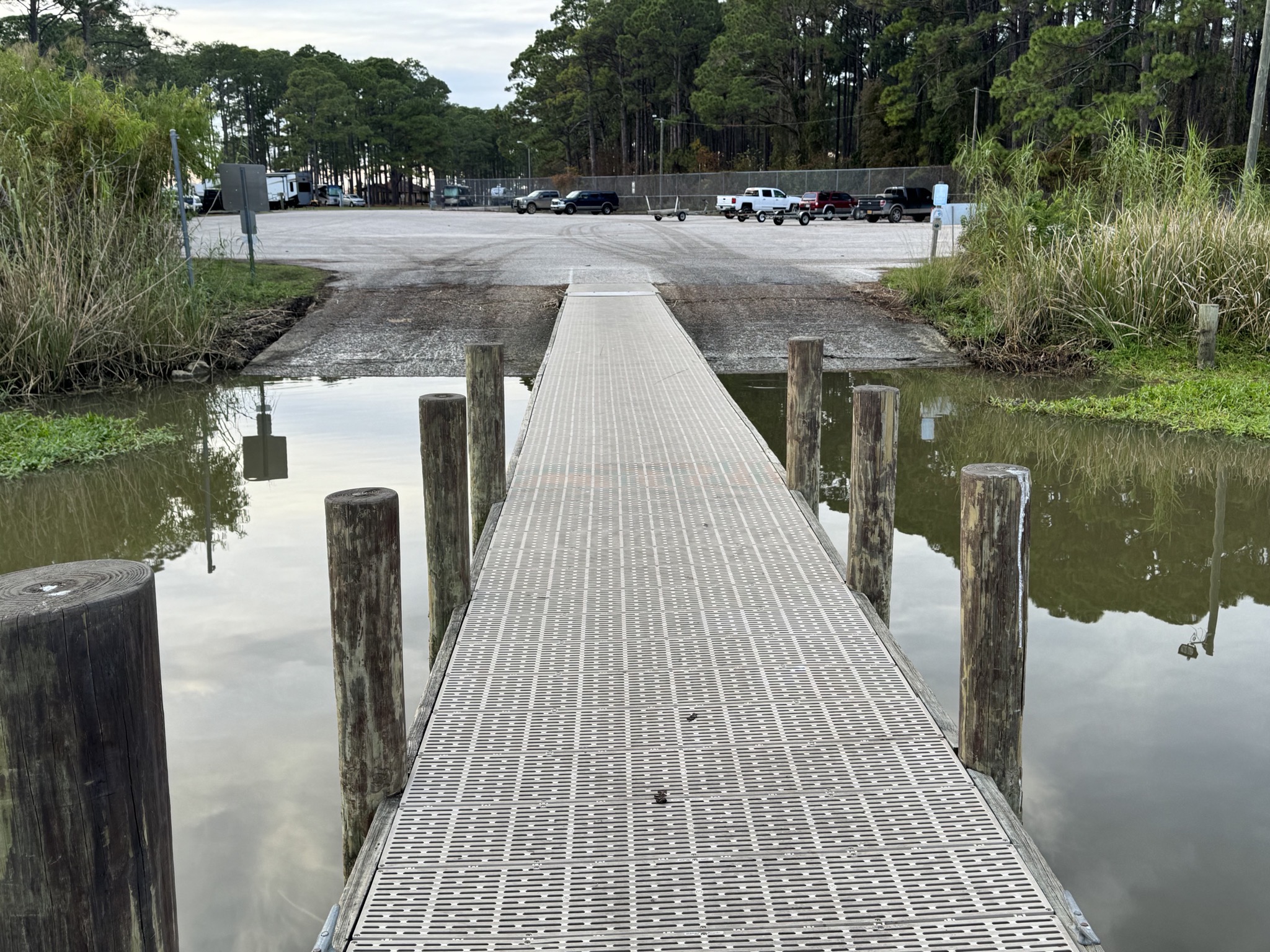 Boat ramps and dock