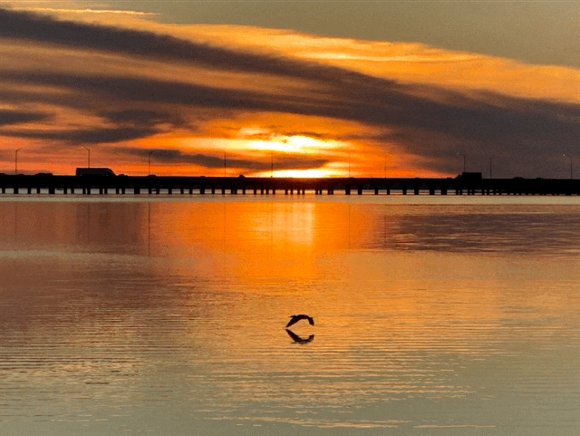 Sunset from fishing pier