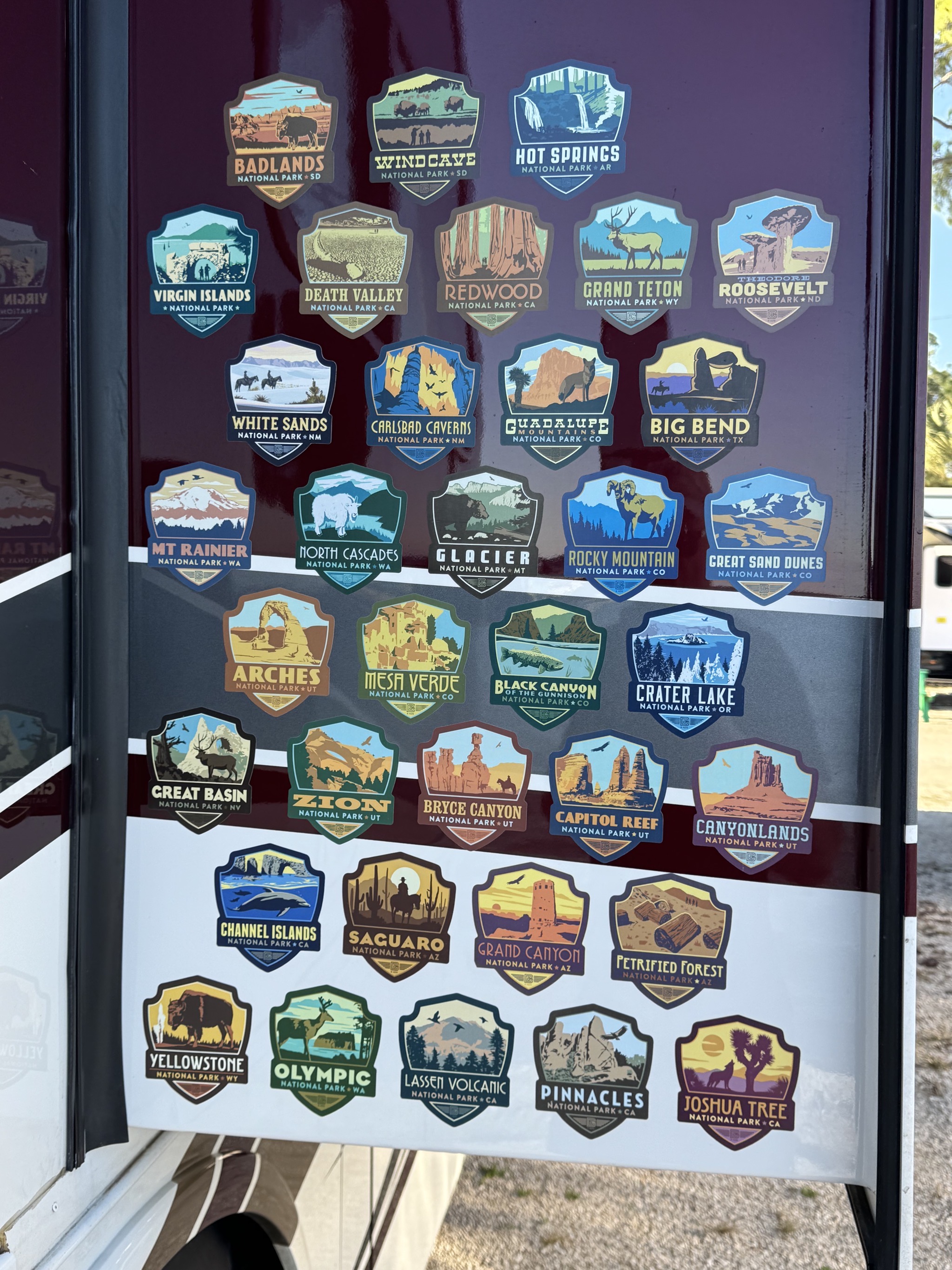National Park stickers