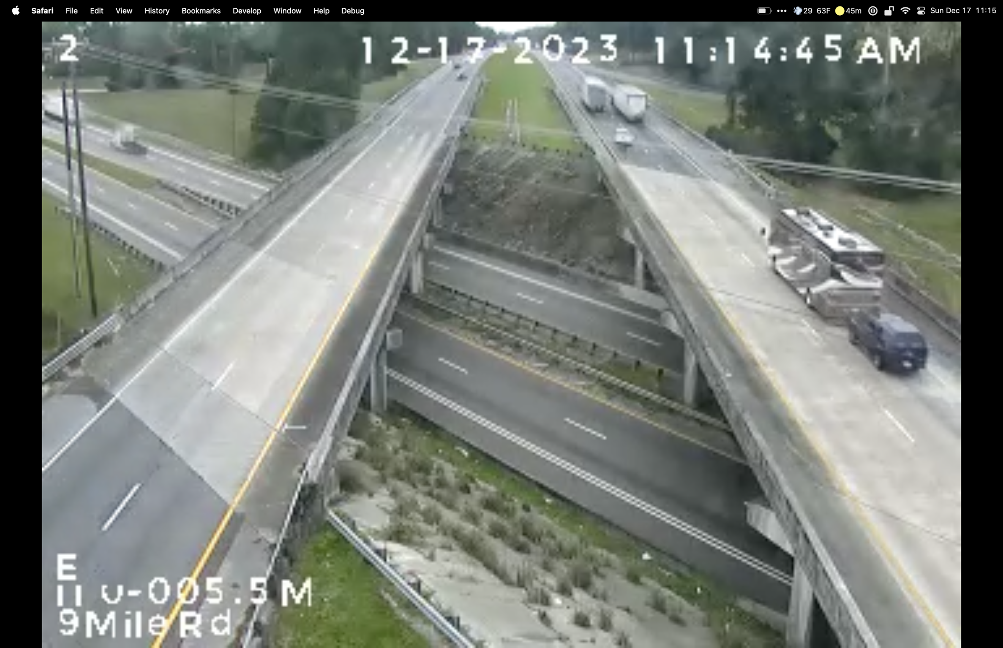 Our coach via traffic cam