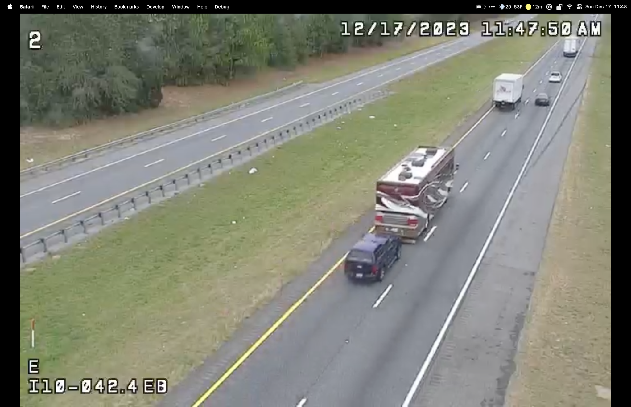 Our coach via traffic cam
