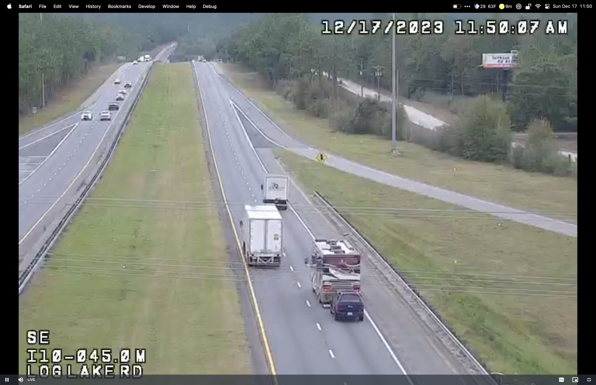Our coach via traffic cam