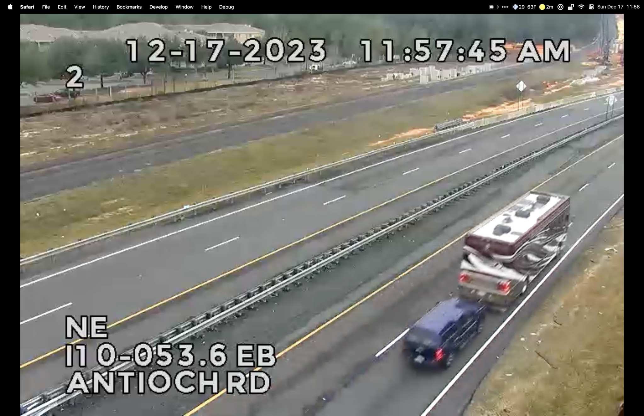 Our coach via traffic cam