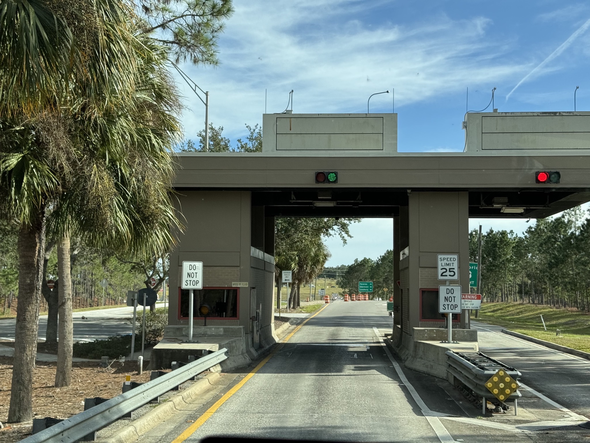 Toll at exit