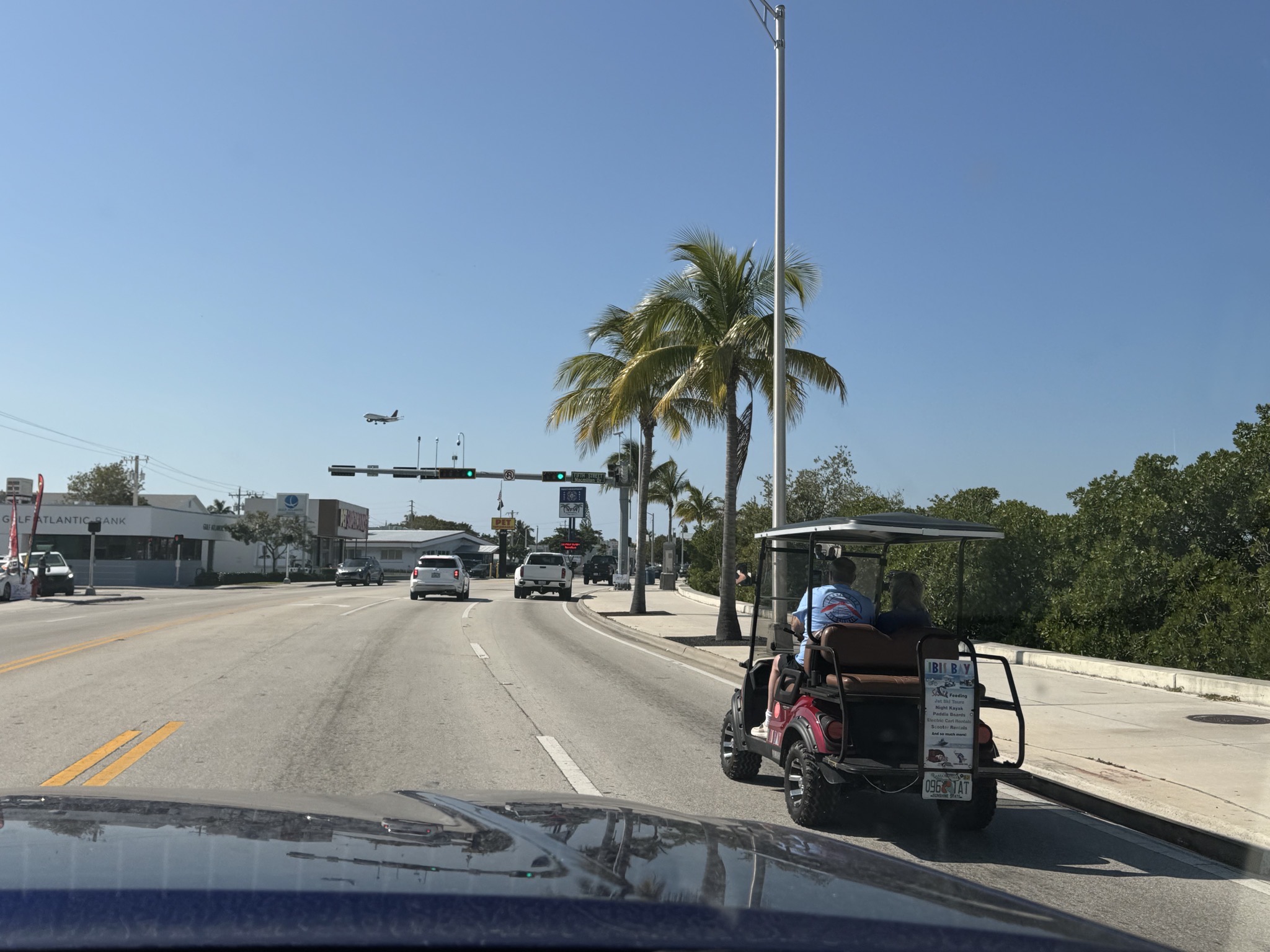 Lots of golf carts on the roads