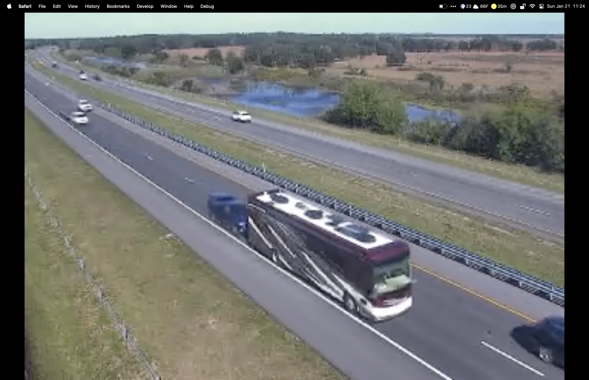 Our coach in traffic cam
