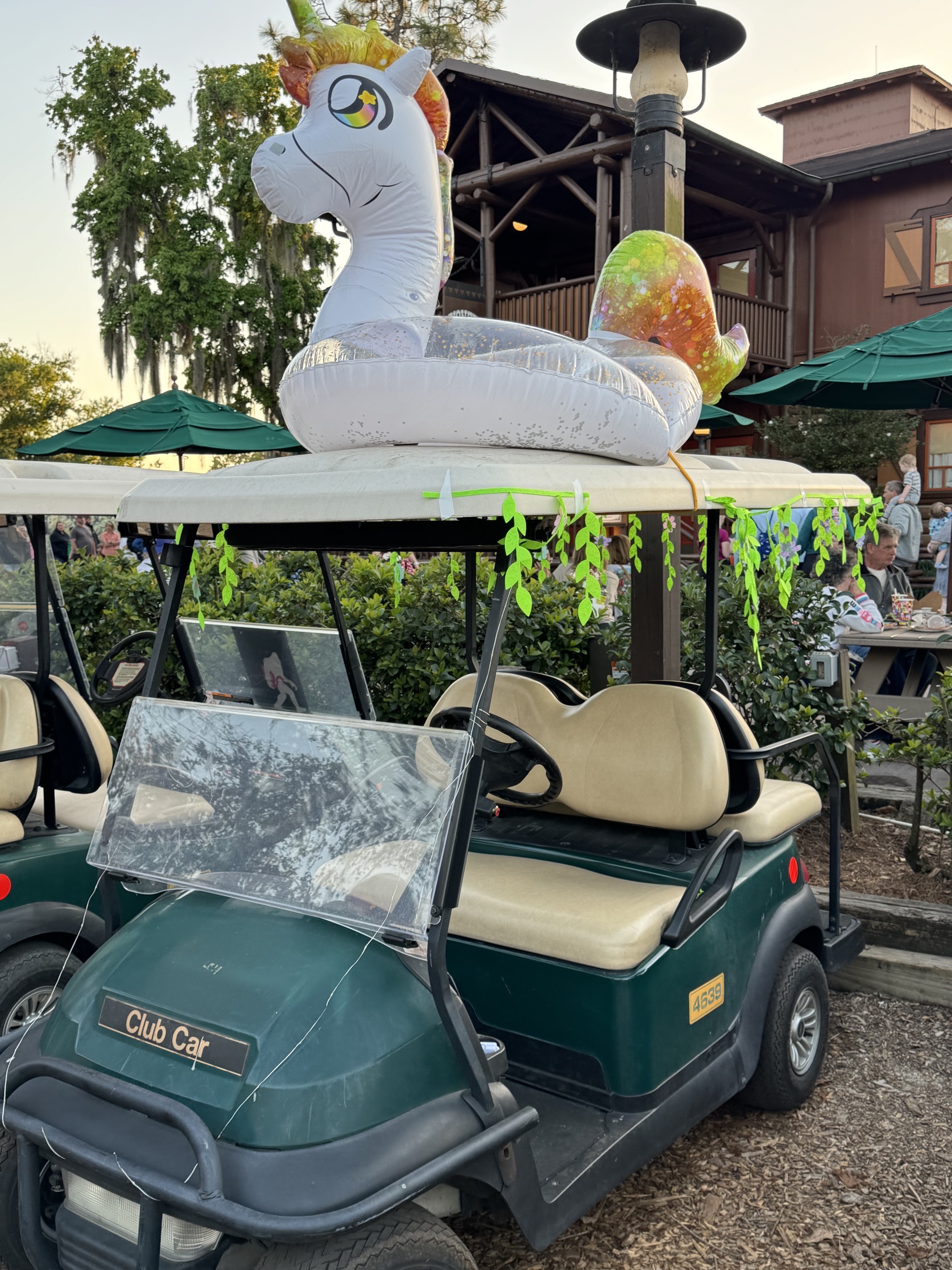 Decorated golf carts