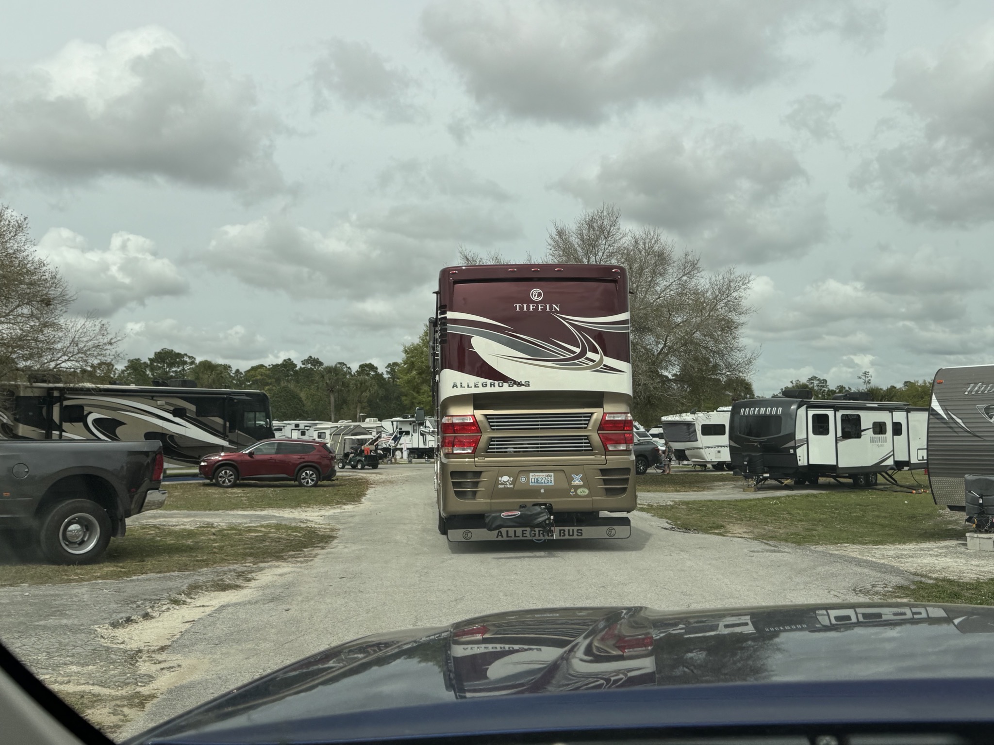 Following coach to site