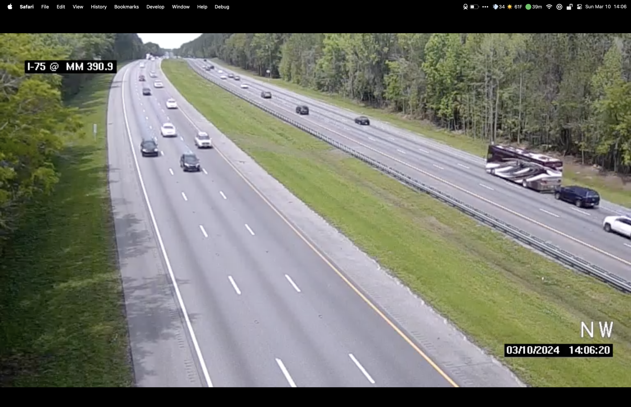 Our coach in traffic cam