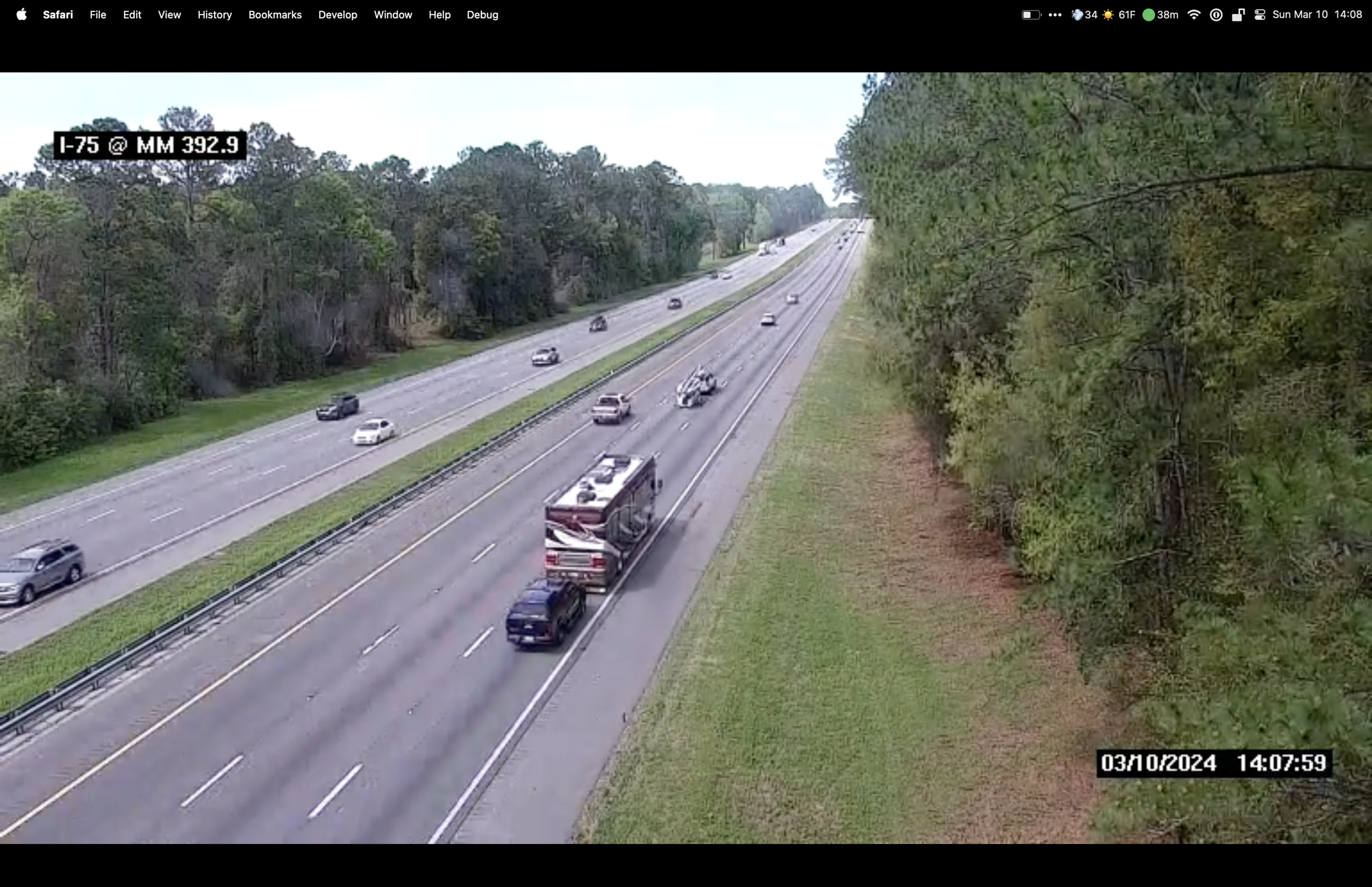 Our coach in traffic cam