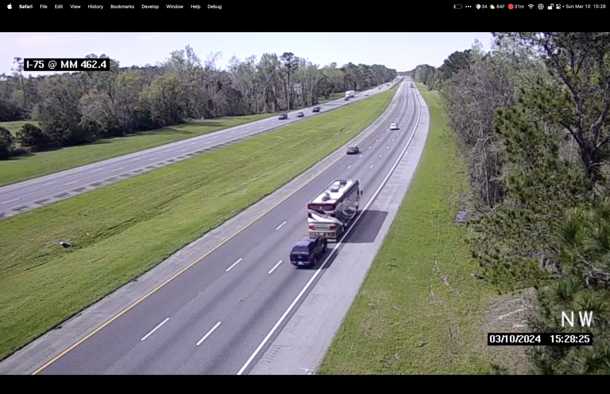 Our coach in traffic cam