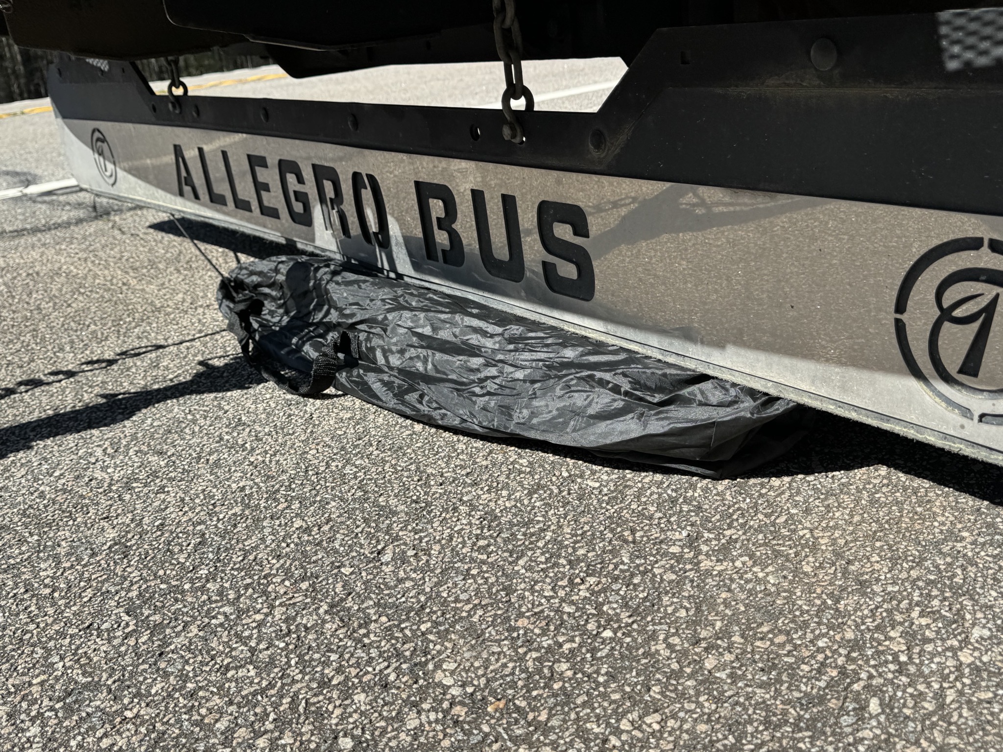 Bag stuck on rock guard