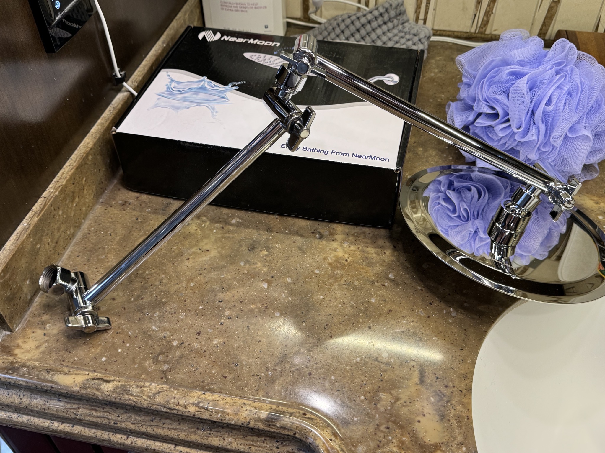 New shower head and arm