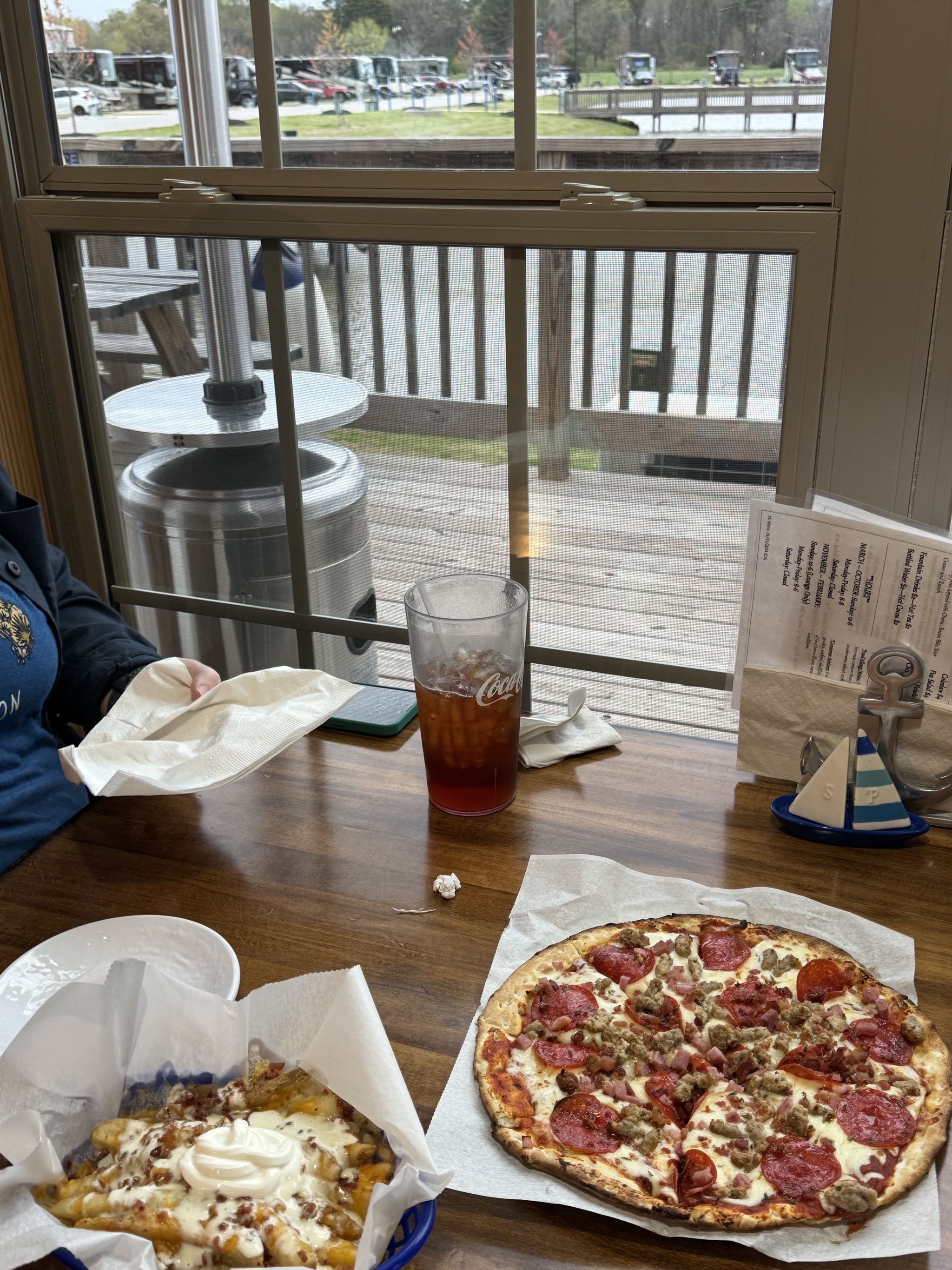 Pizza and loaded fries